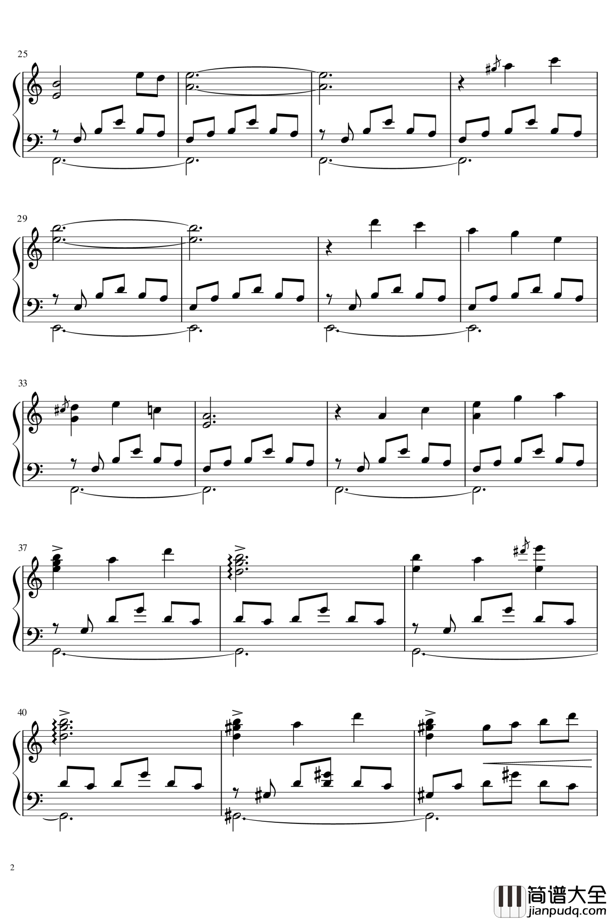 緋想天钢琴谱_东方绯想天_东方projec