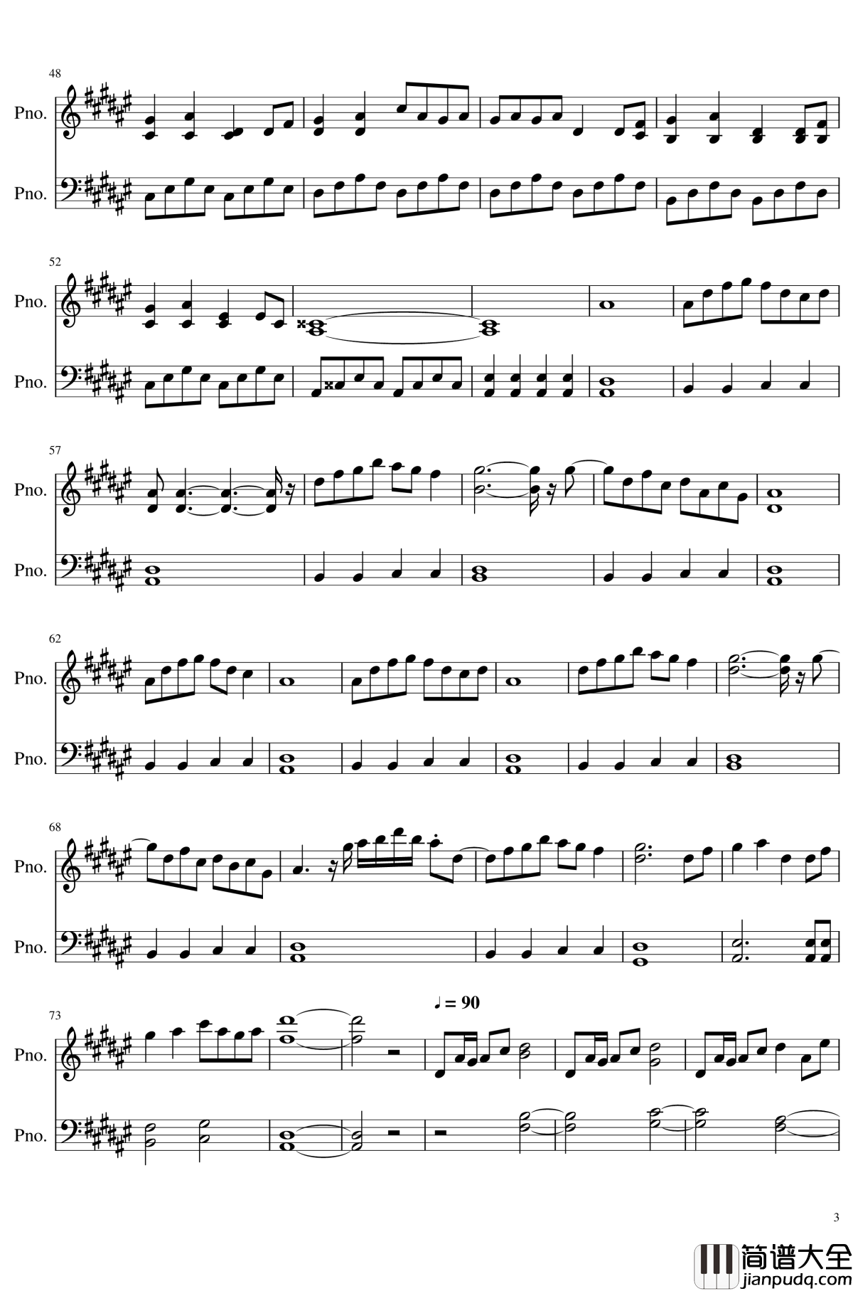 童祭钢琴谱_Innocent_Treasures_东方project