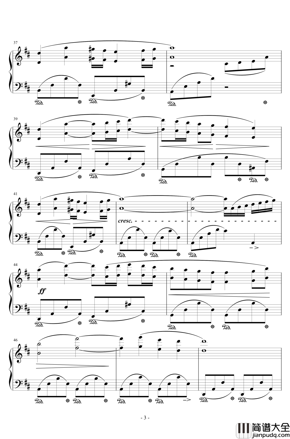 最终幻想13片头动画背景音乐钢琴谱_浜涡正志