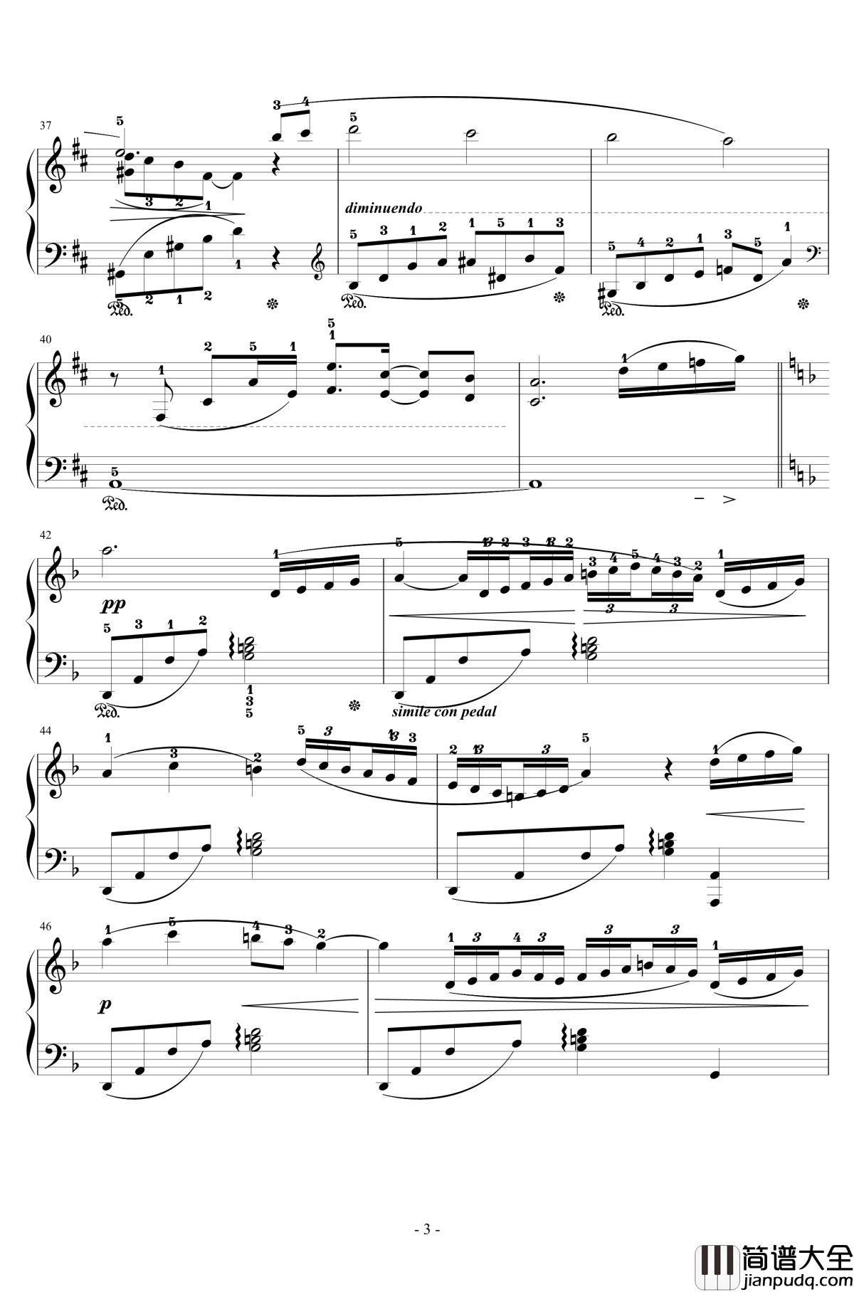 亲爱的朋友们钢琴谱_植松伸夫