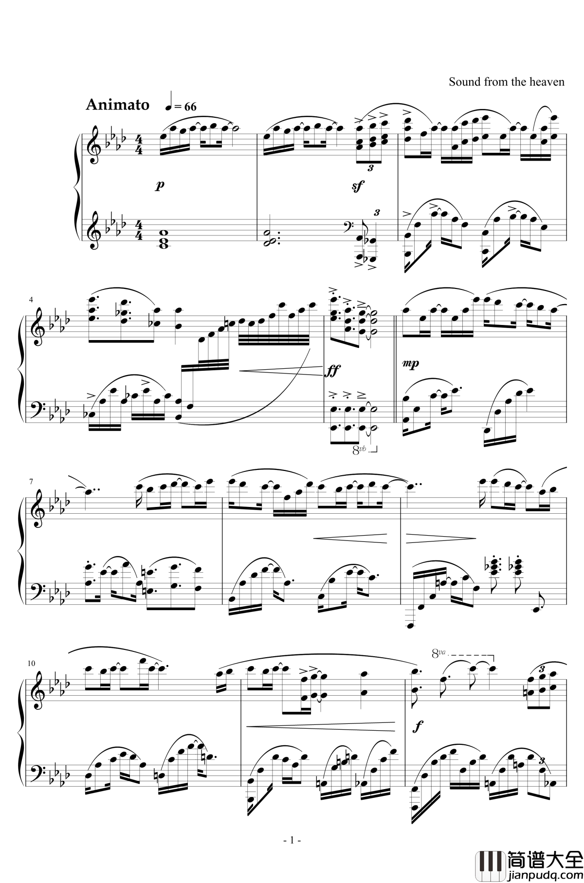 远方钢琴谱_天籁传声