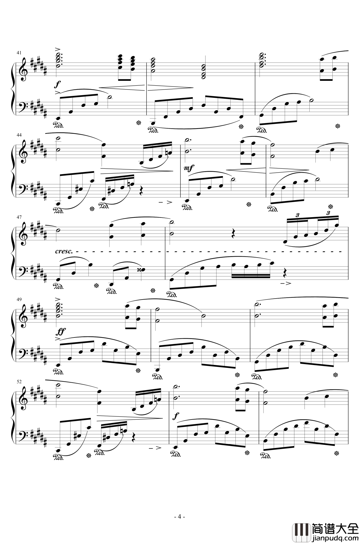 最终幻想13_片尾动画钢琴谱_エンディングロール_浜涡正志