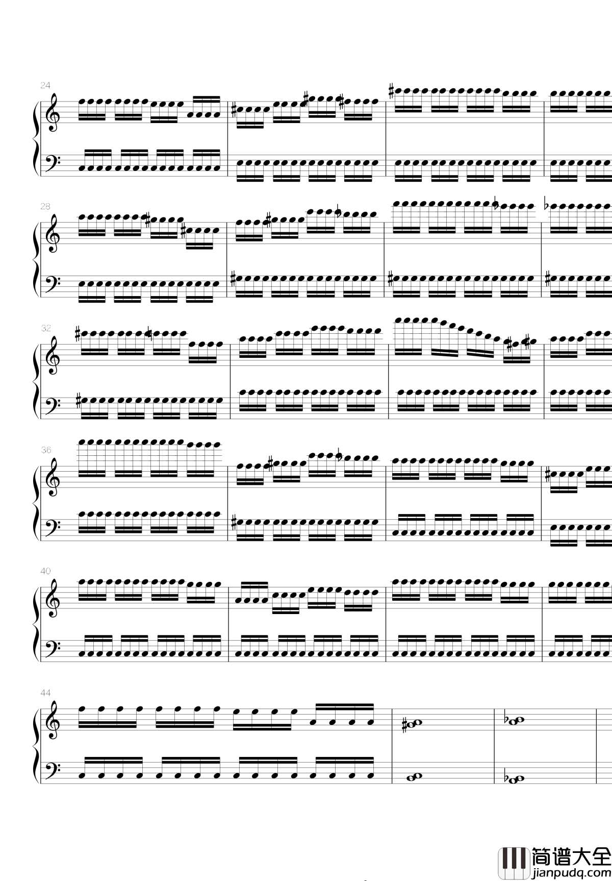 火星练习曲Op.2_No.5钢琴谱_火星先生