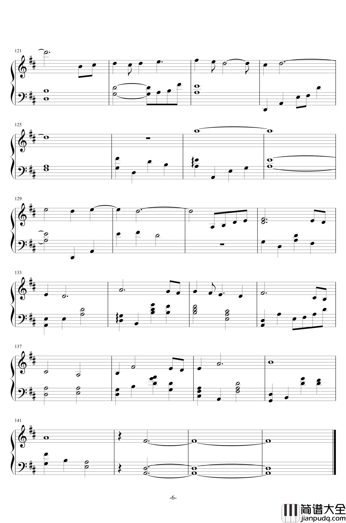 彗星的眼泪钢琴谱_钢琴版_金莎