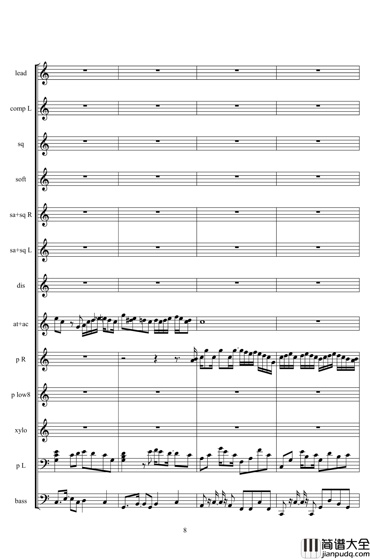 弹珠汽水钢琴谱_二夜祭