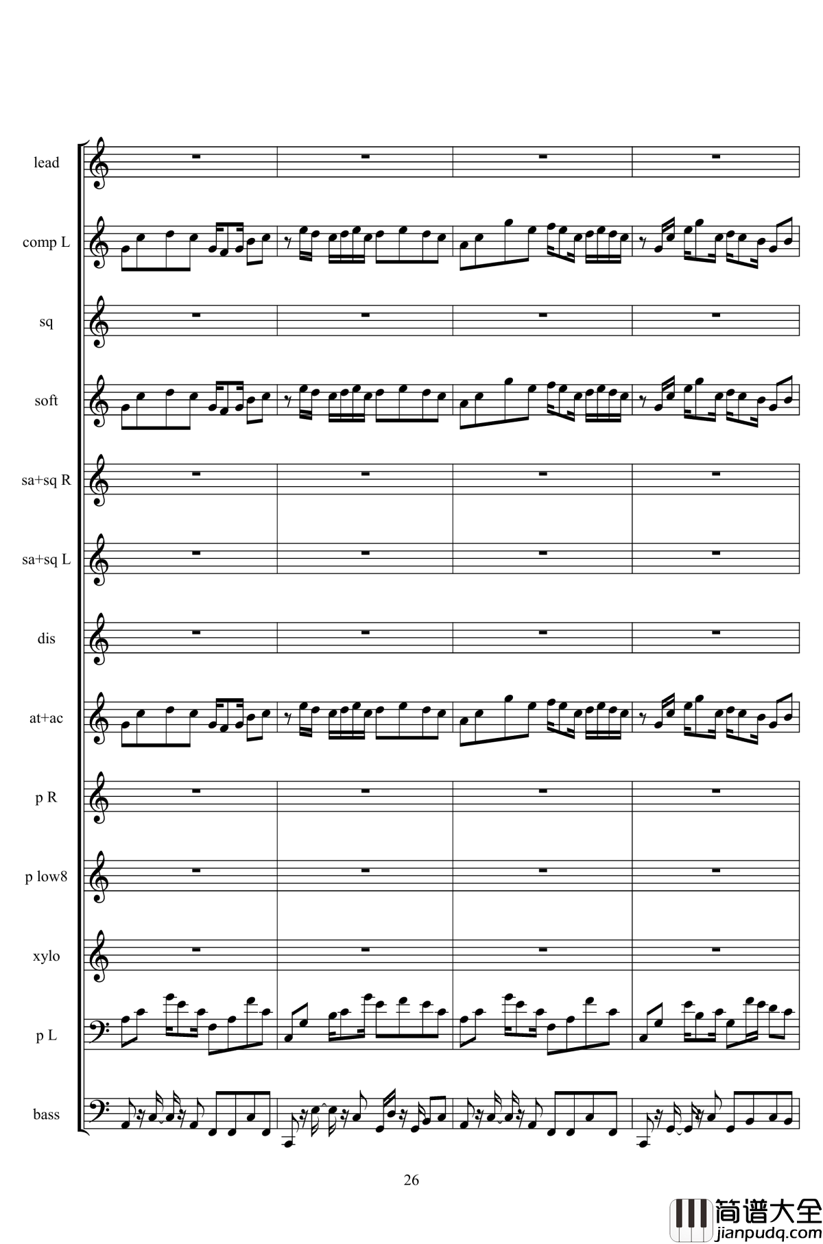 弹珠汽水钢琴谱_二夜祭