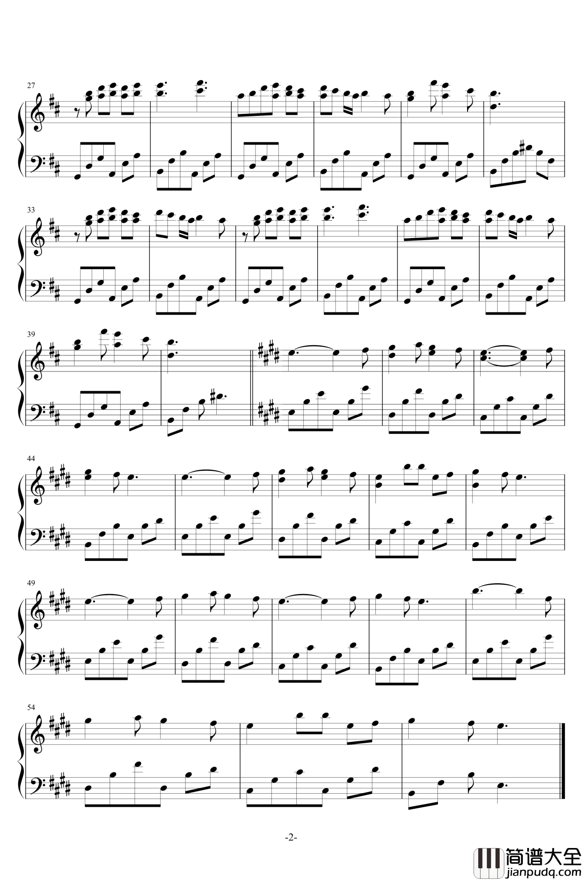 三千世界鸦杀尽钢琴谱_洛天依