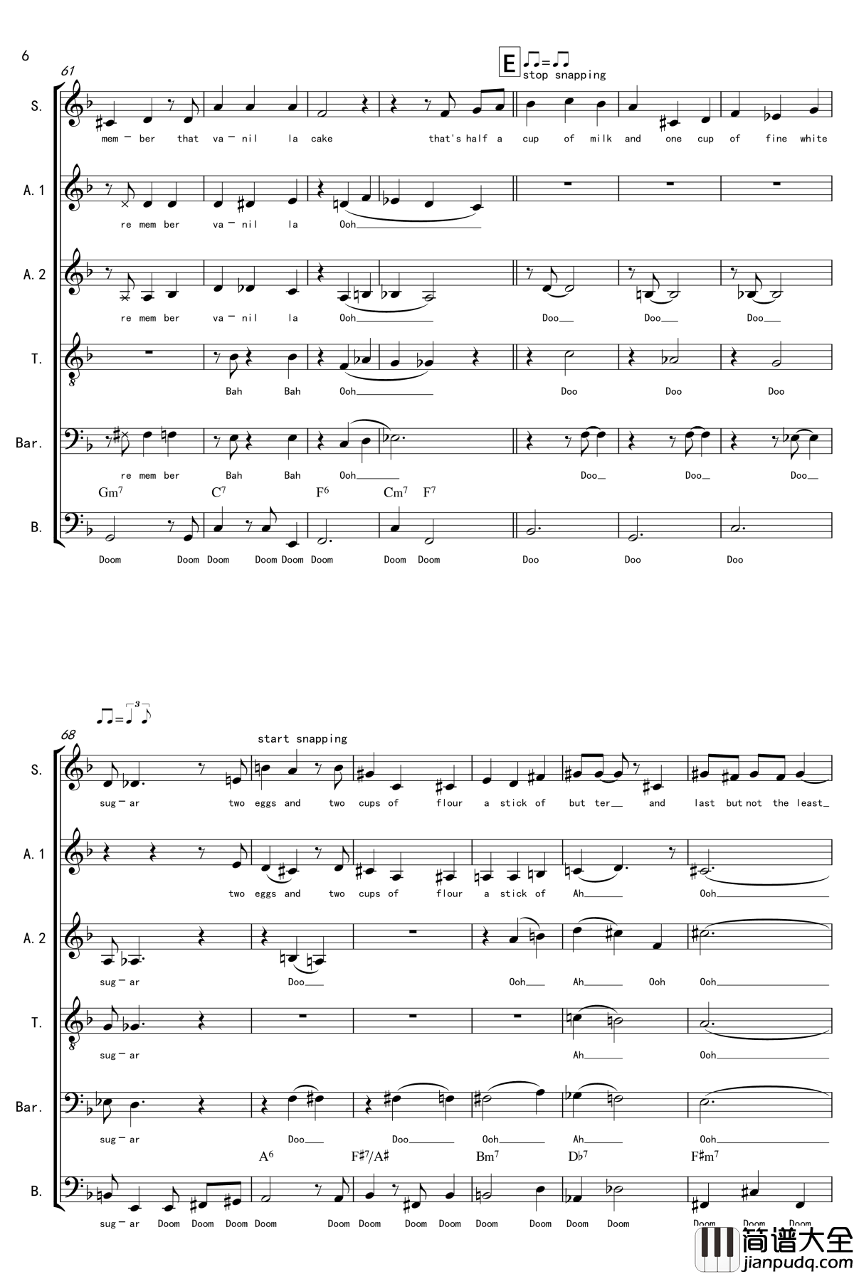 La_Vanille钢琴谱_A_cappella_thisisit2009