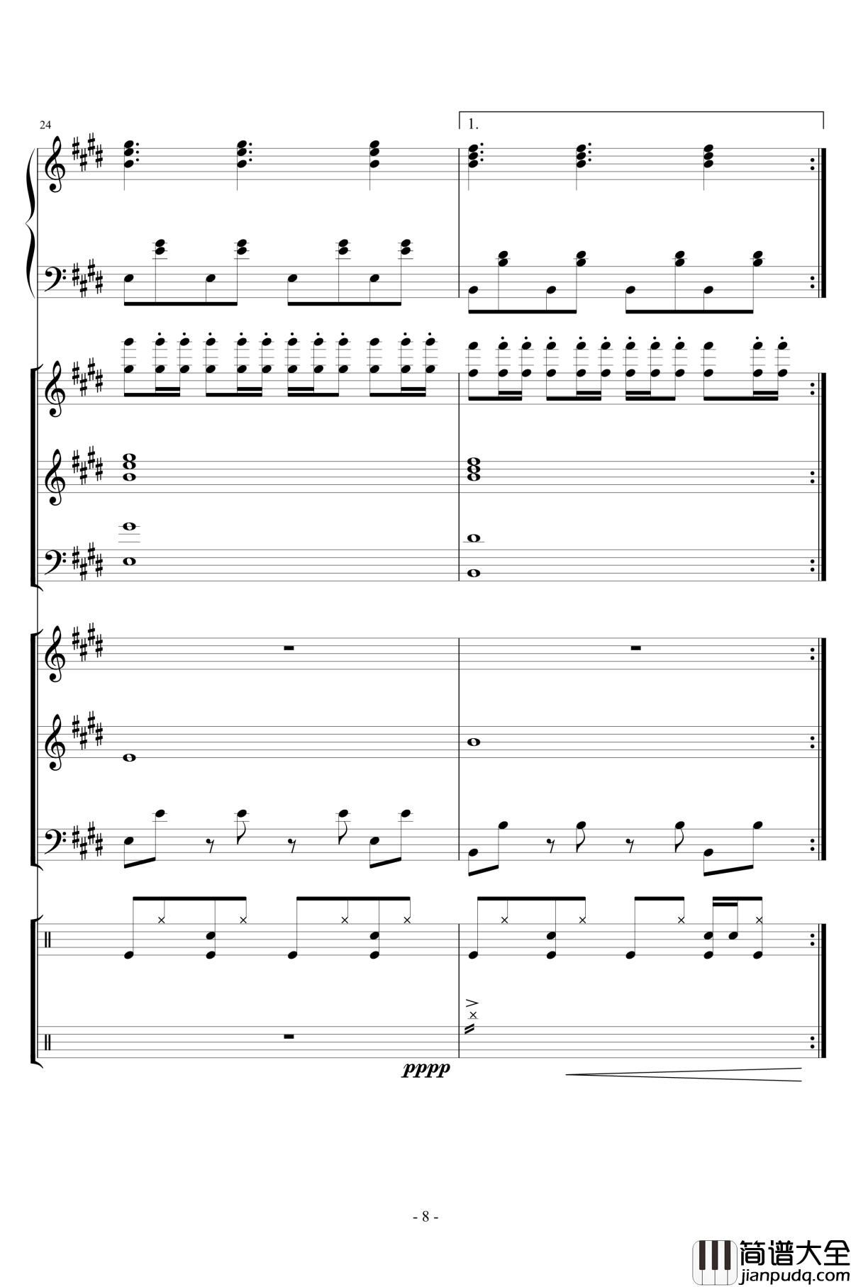 电音试编钢琴谱_lujianxiang555