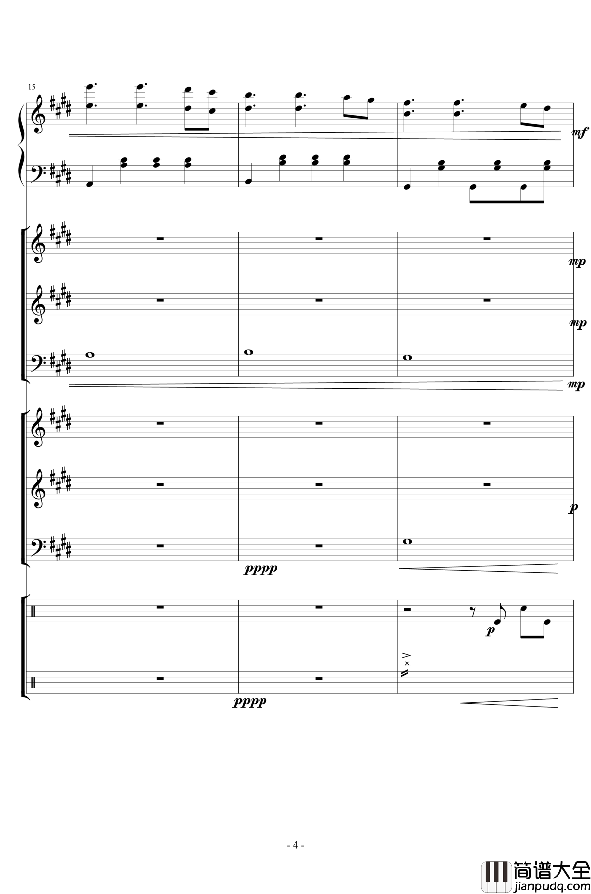 电音试编钢琴谱_lujianxiang555