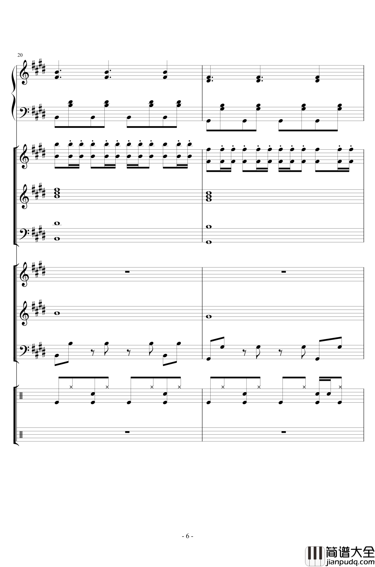 电音试编钢琴谱_lujianxiang555