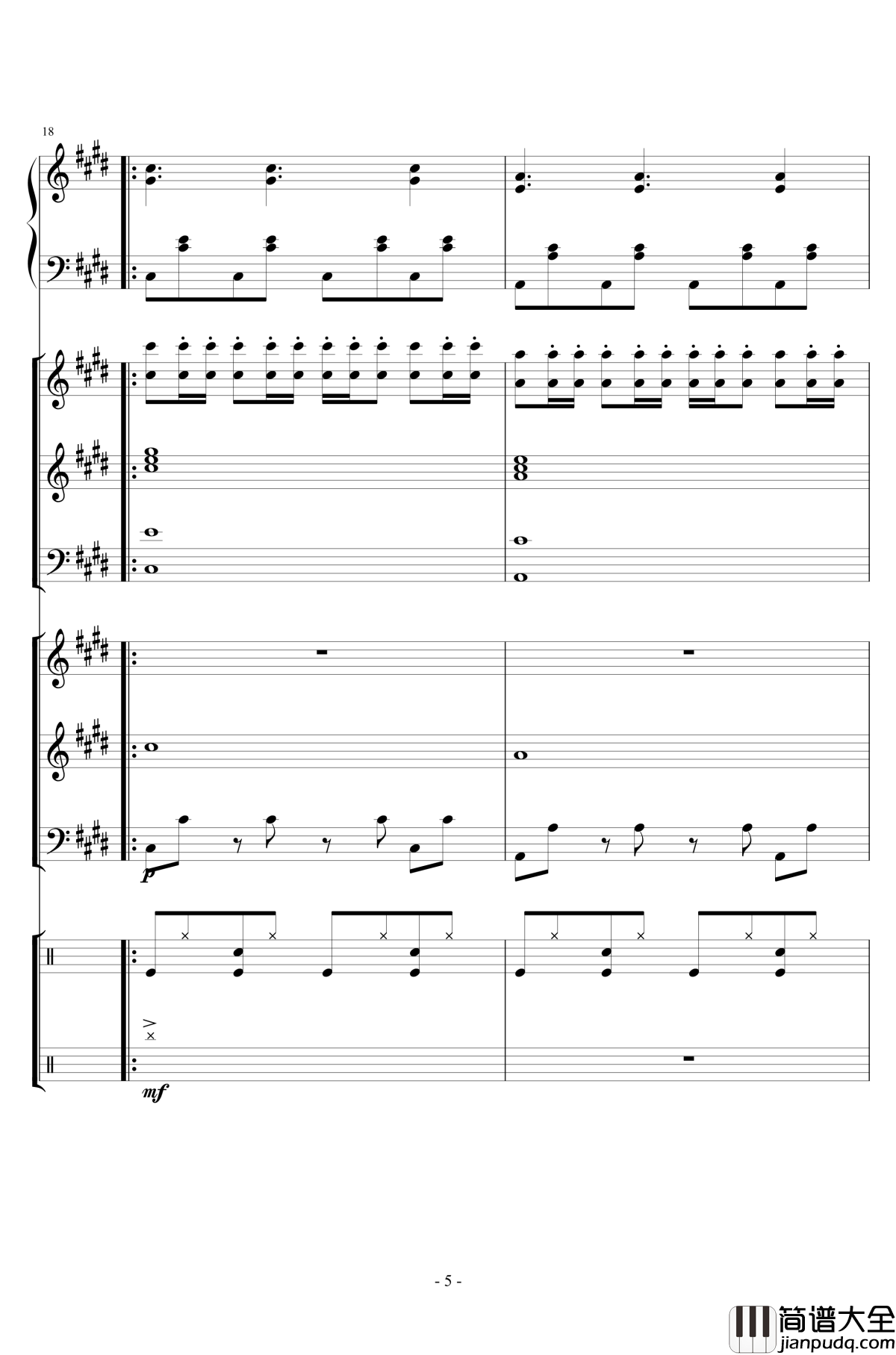 电音试编钢琴谱_lujianxiang555