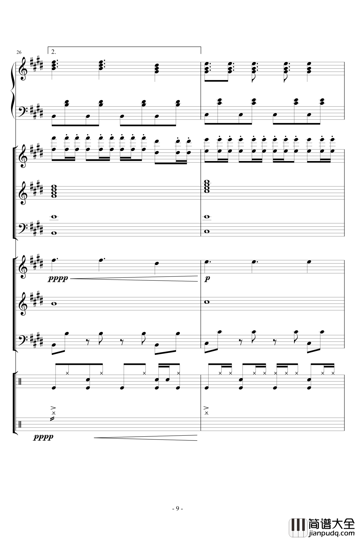 电音试编钢琴谱_lujianxiang555