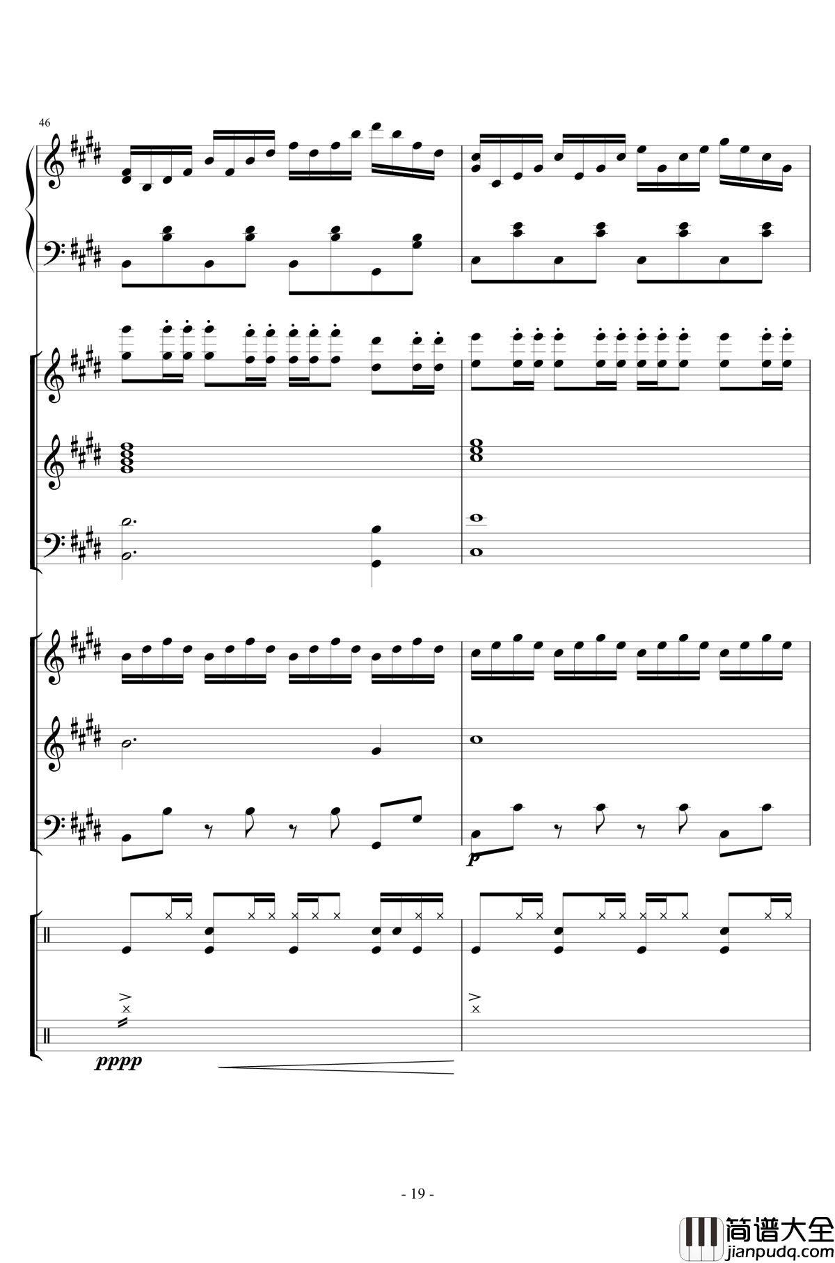 电音试编钢琴谱_lujianxiang555