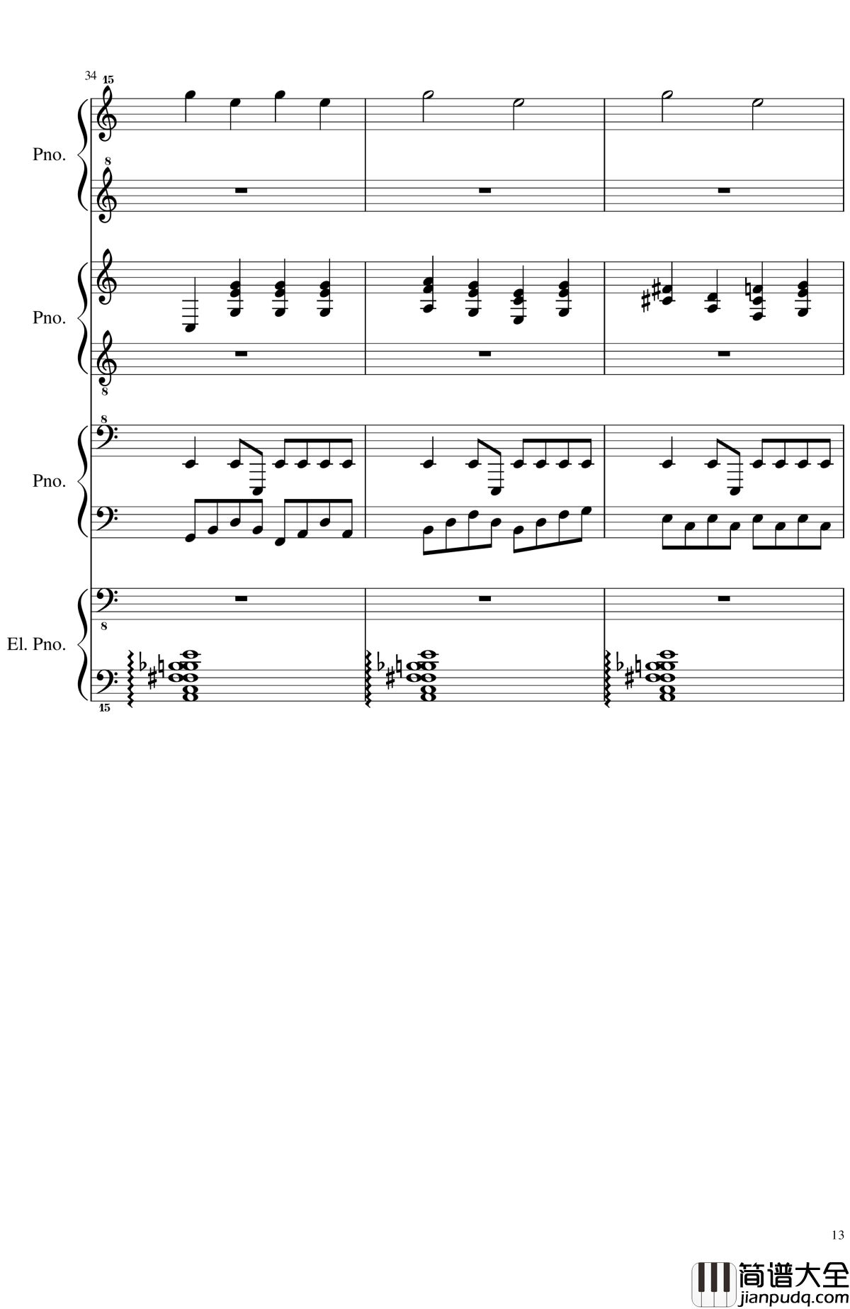 黑乐谱钢琴谱_毁电脑系列_2dgdsvshh