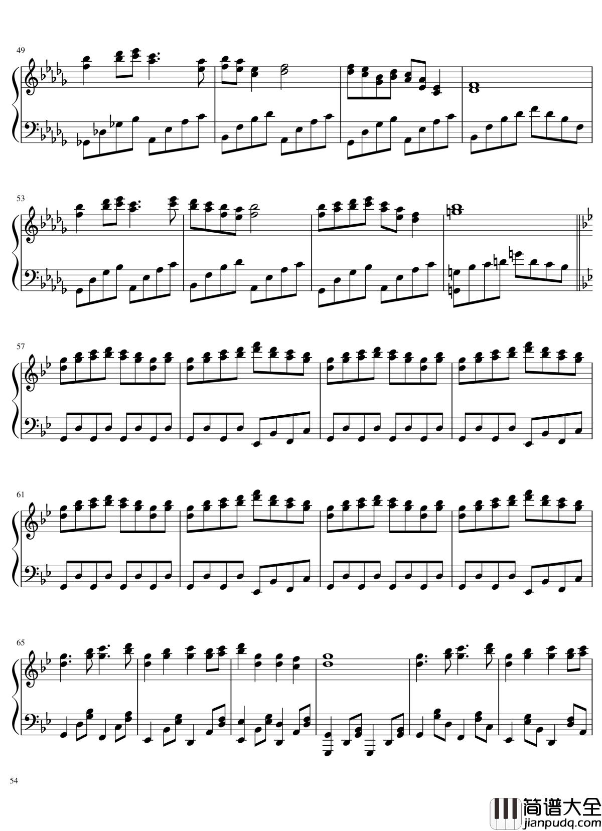 风神录全曲钢琴谱_东方project