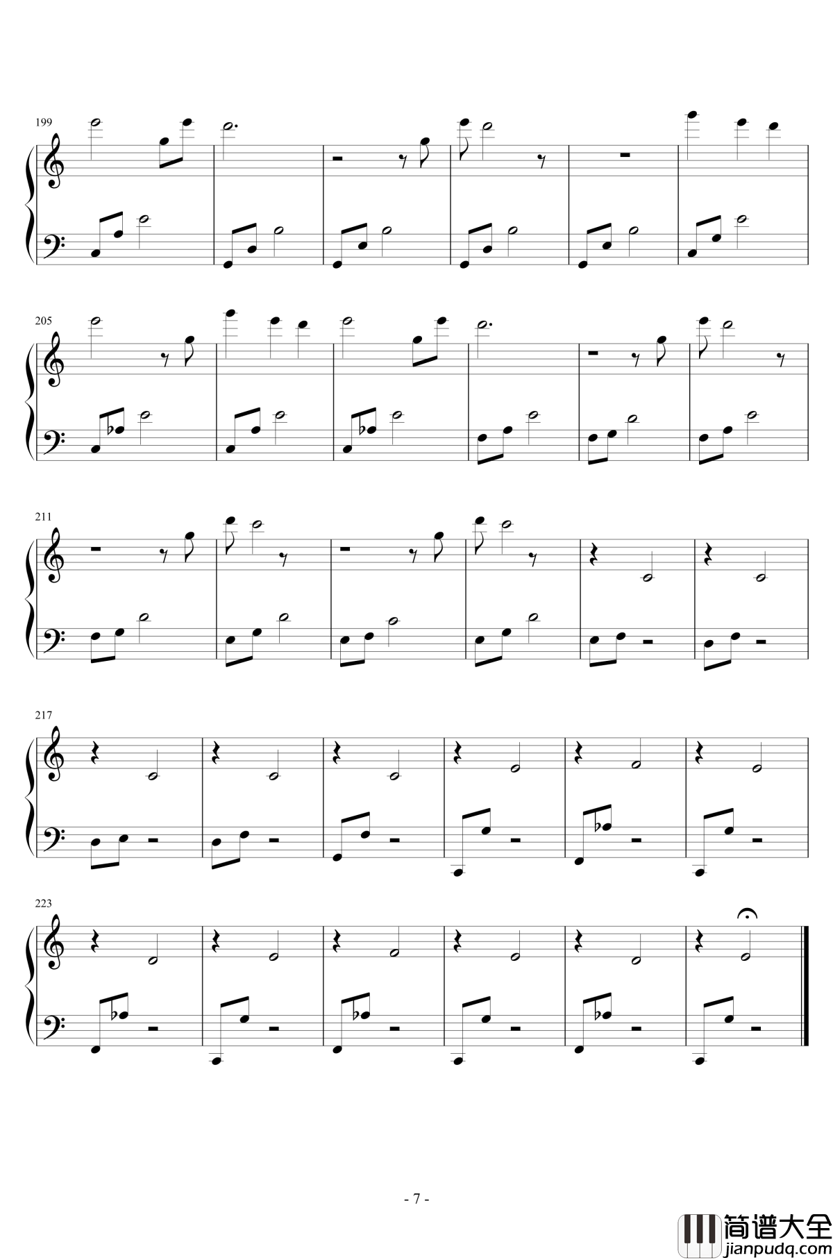 A_dream_of_morning_dew钢琴谱_白日梦_林海