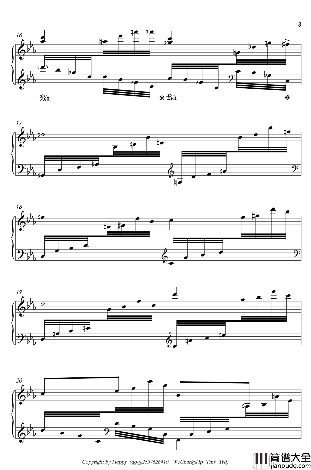 幻想风格琶音练习曲钢琴谱_Kreuz