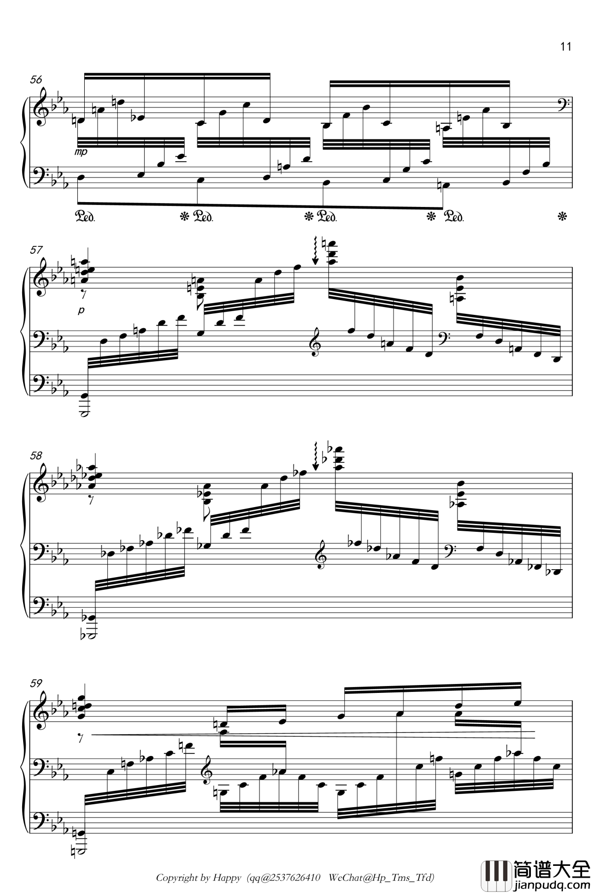 幻想风格琶音练习曲钢琴谱_Kreuz