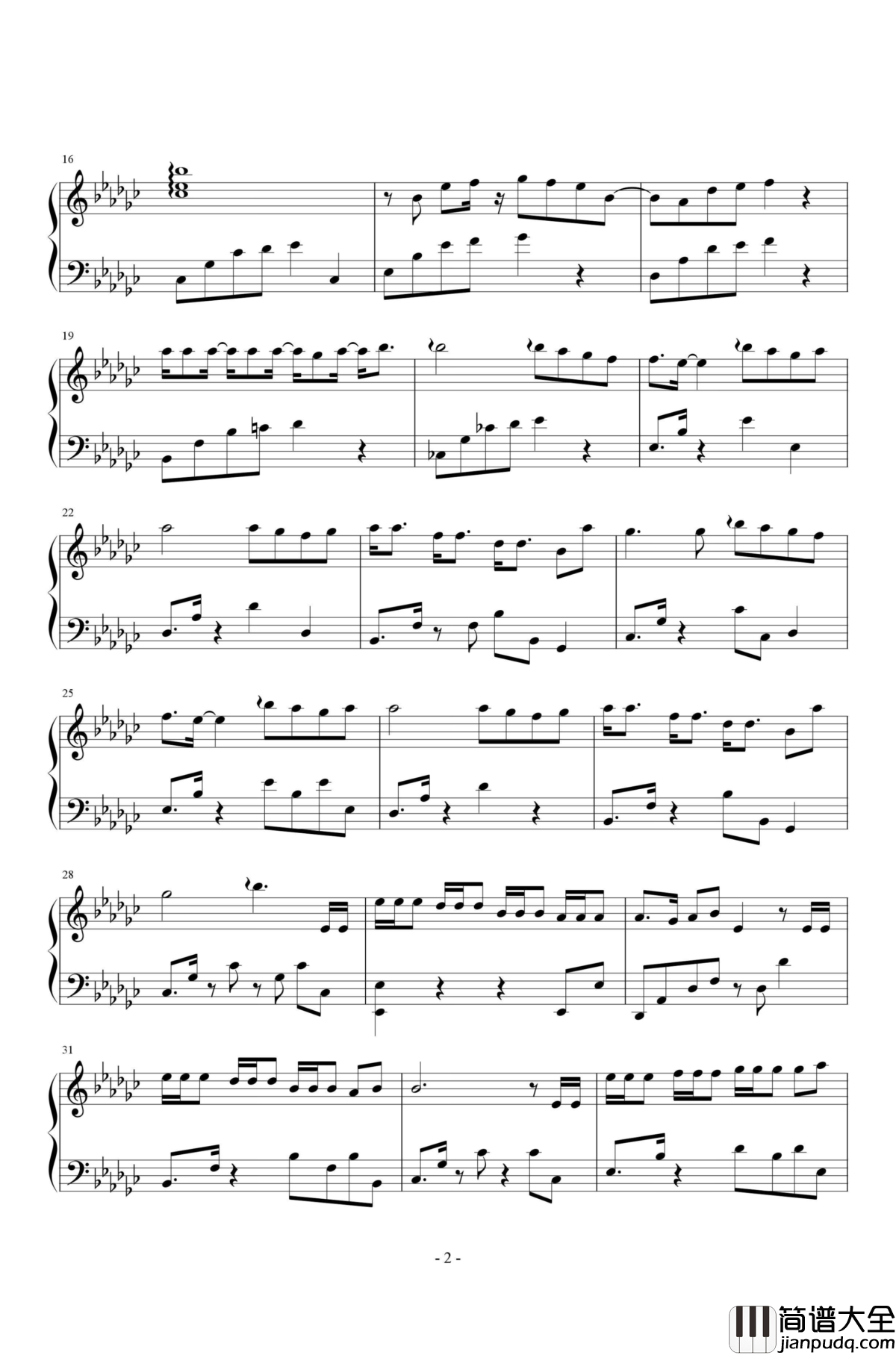 Attention钢琴谱_Charlie_Puth_Paul_Walker_Wiz_Khalifa