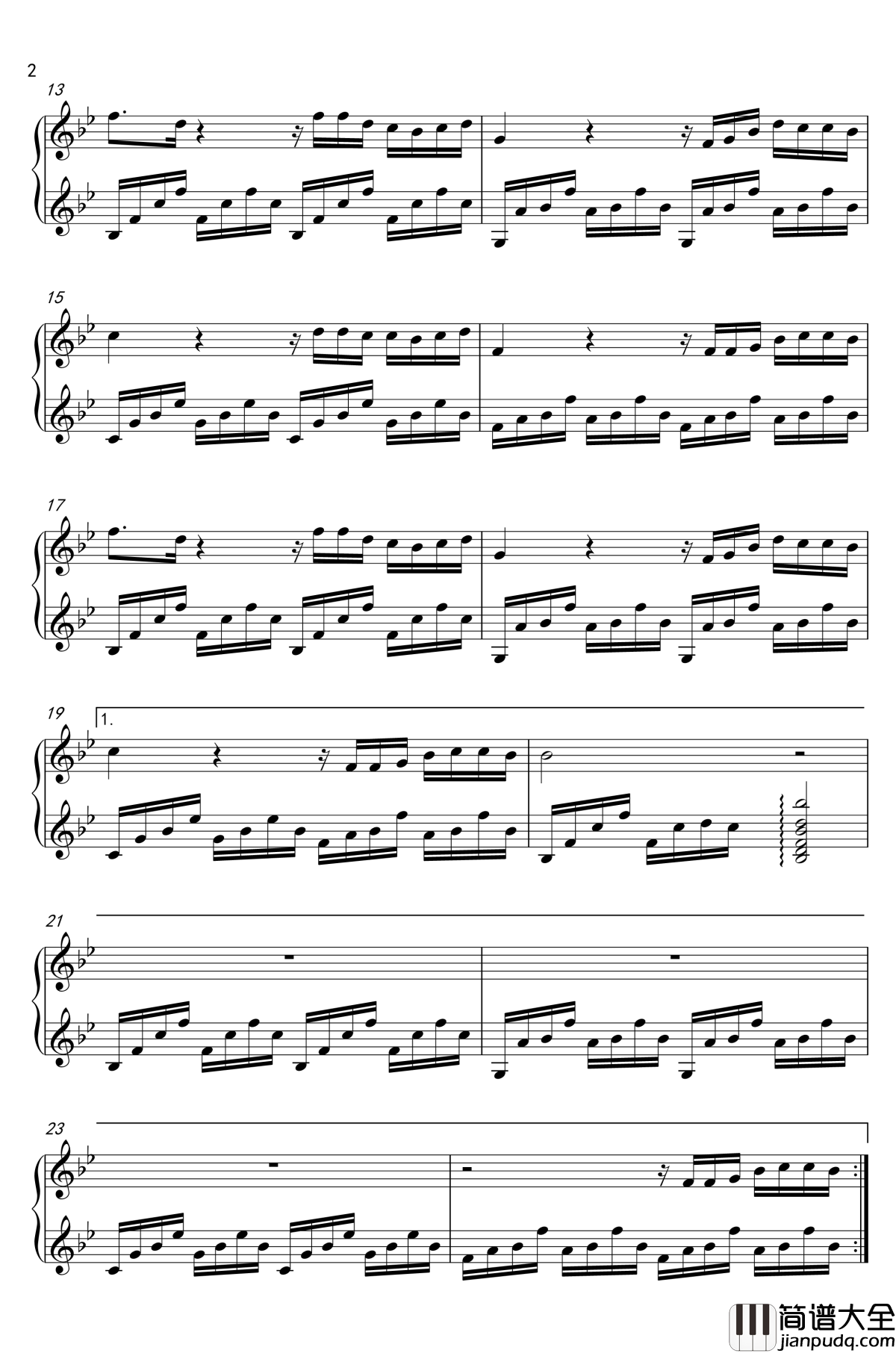 儿时钢琴谱_刘昊霖