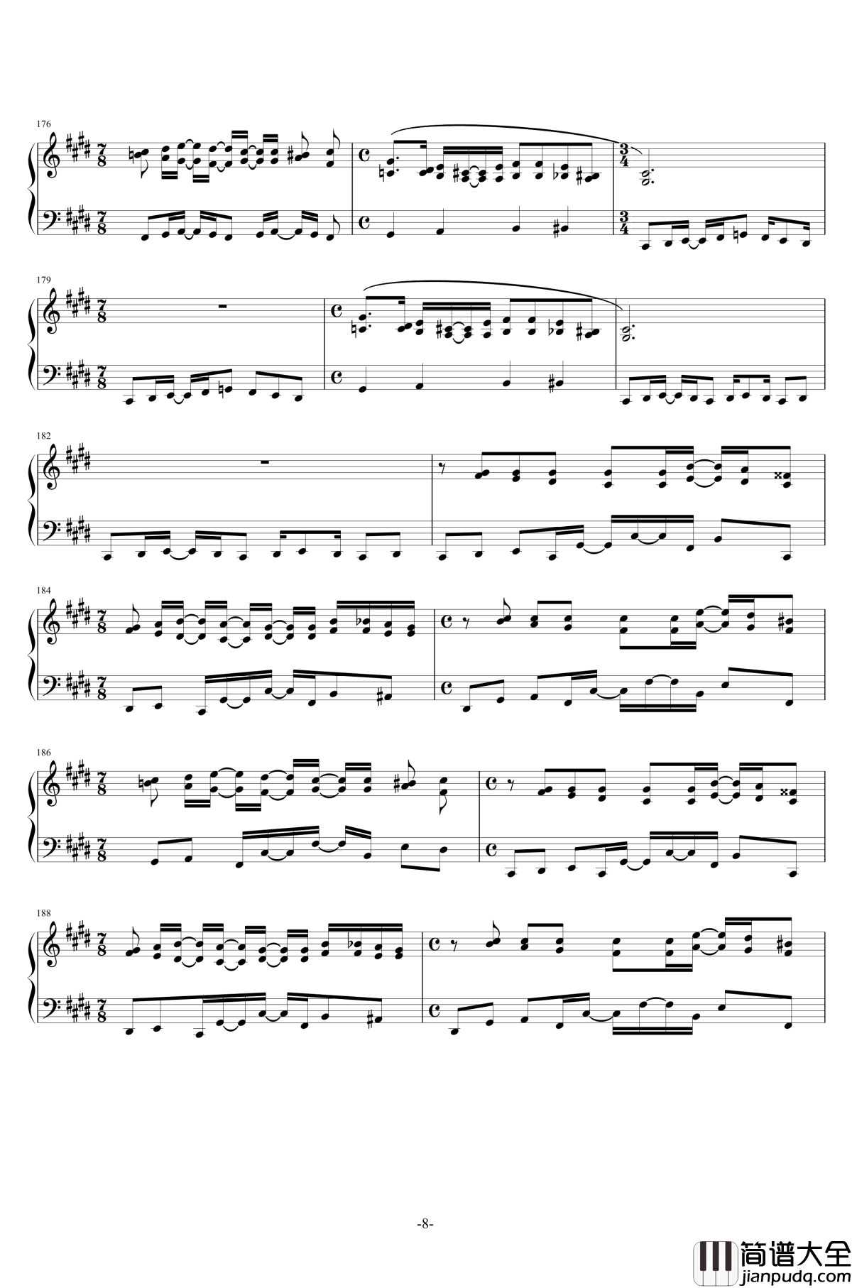 Kefka's_Theme钢琴谱_Final_Fanstay_XIV_最终幻想