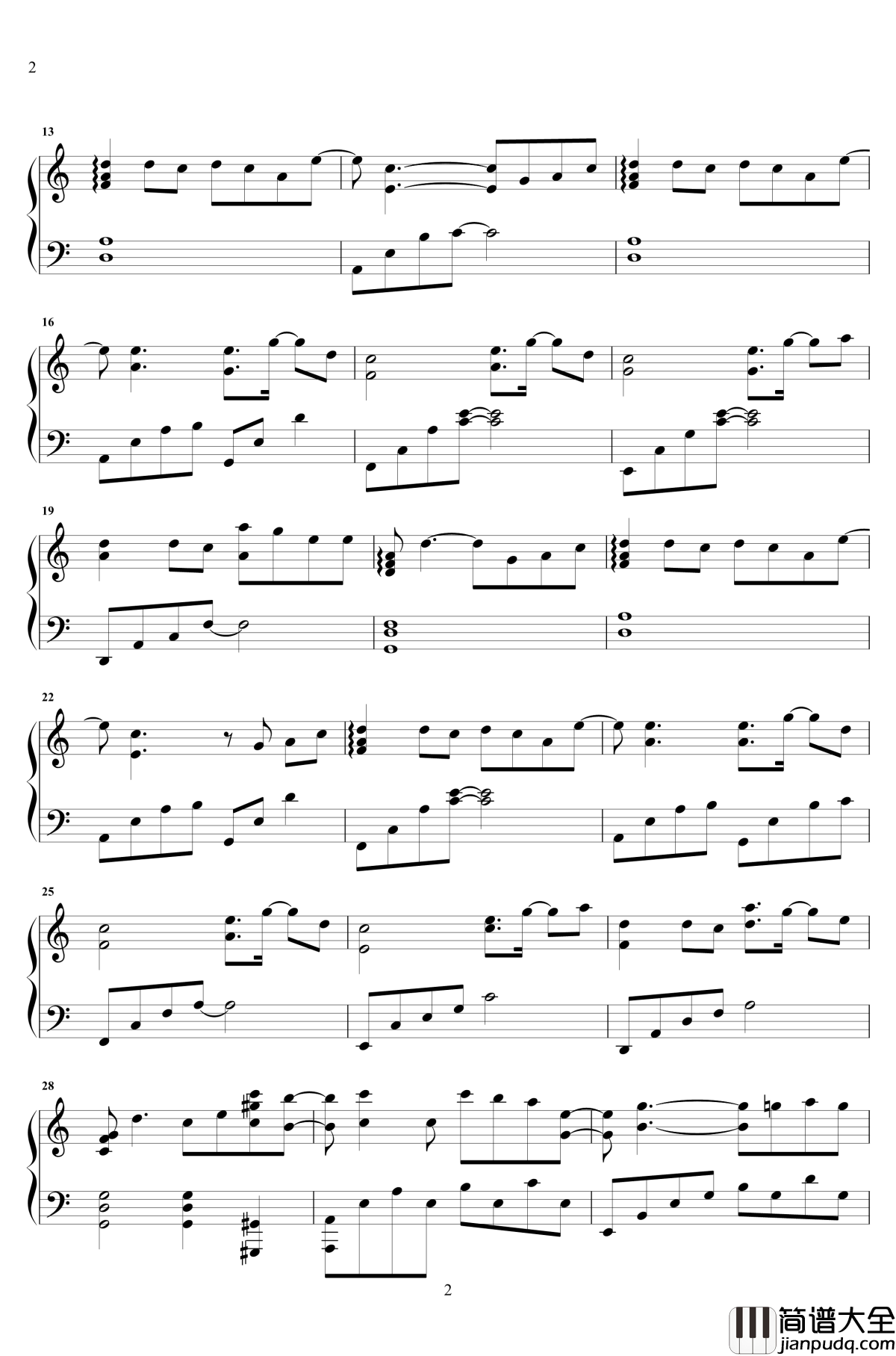 时间有泪钢琴谱_原声独奏_张碧晨