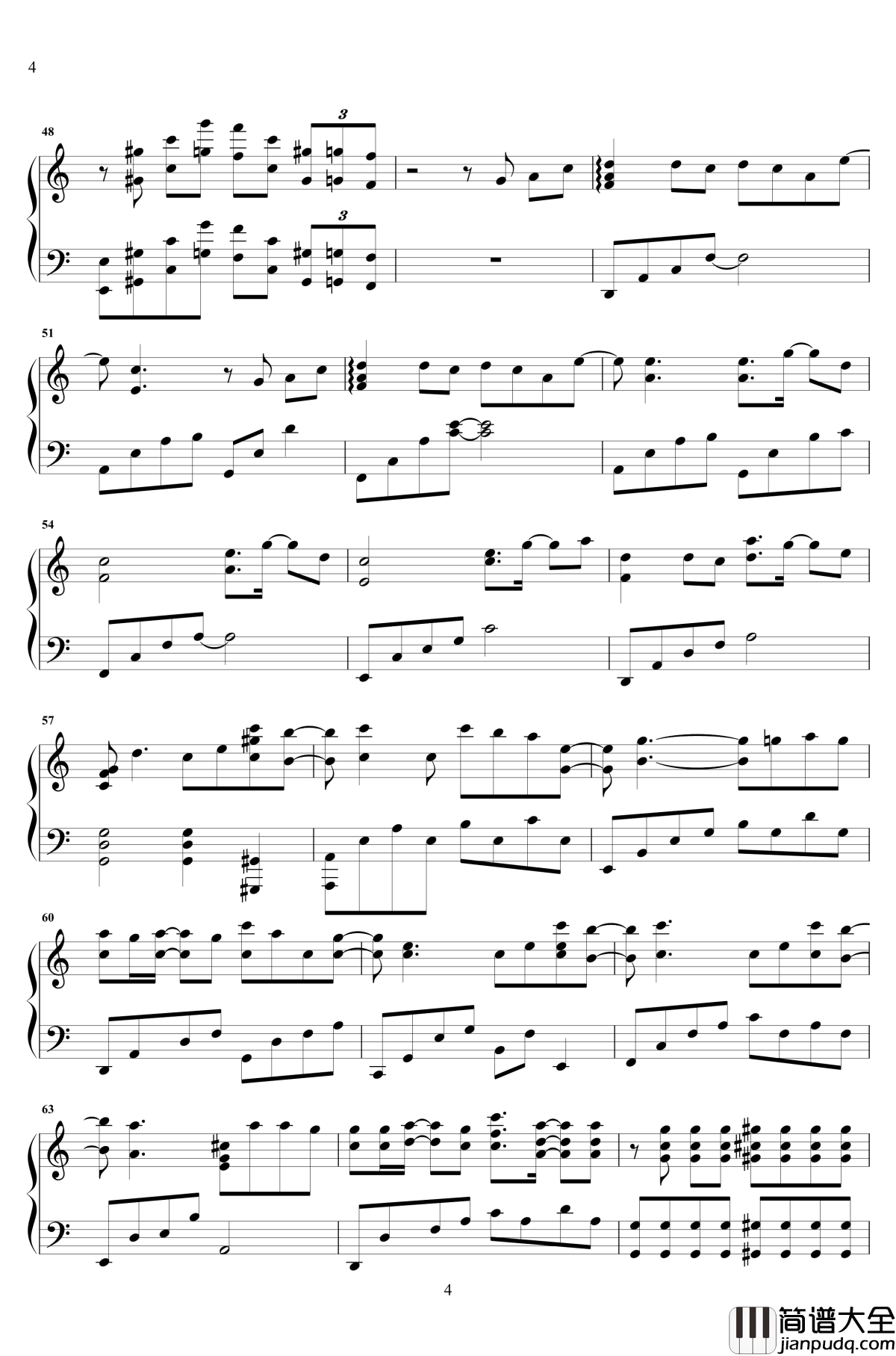 时间有泪钢琴谱_原声独奏_张碧晨