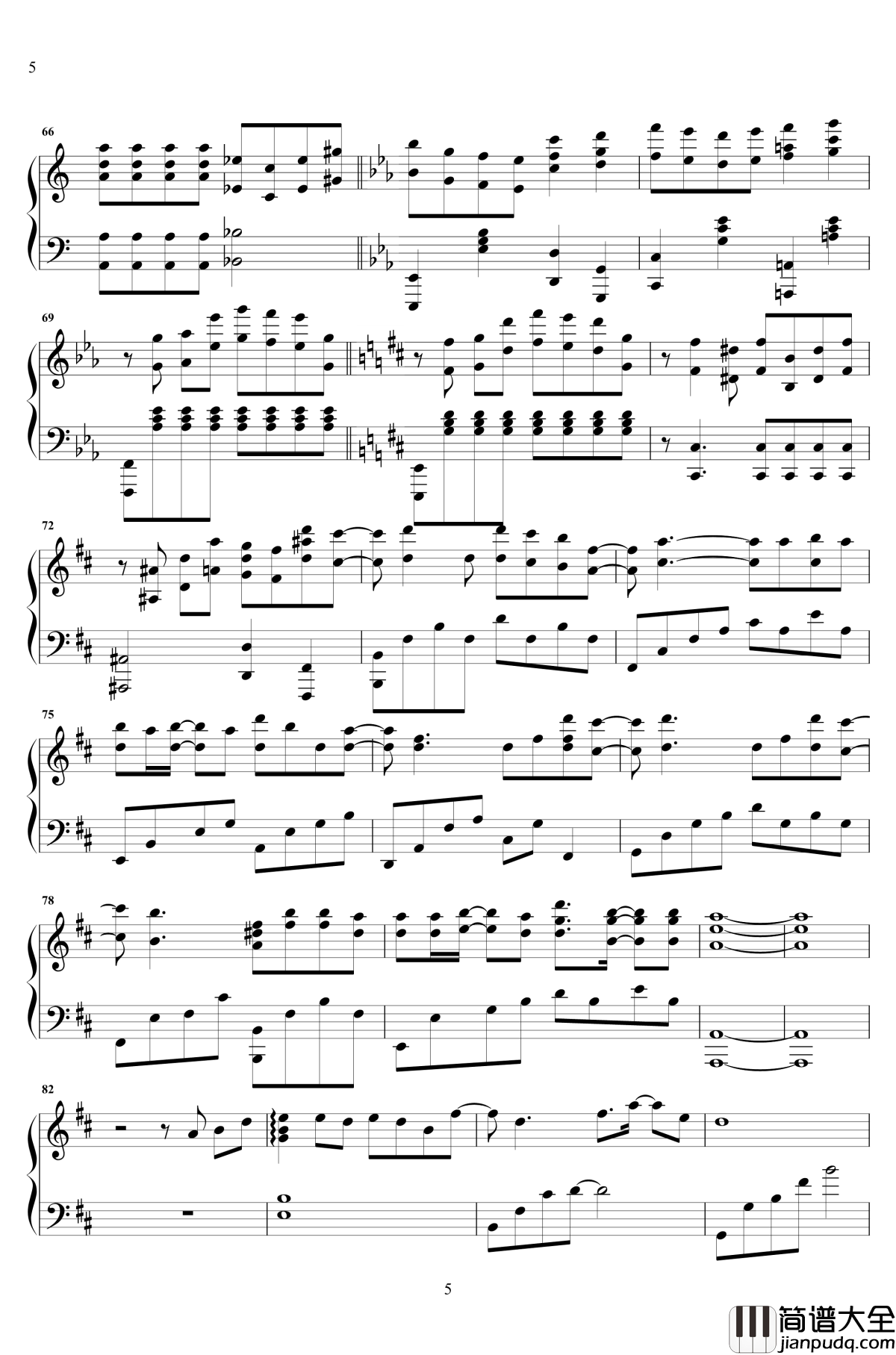 时间有泪钢琴谱_原声独奏_张碧晨