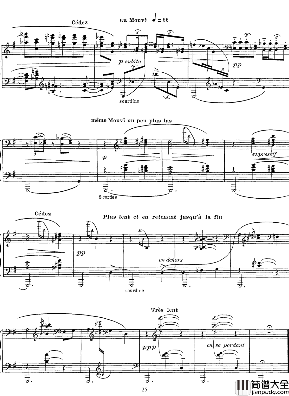 高贵而伤感的圆舞曲钢琴谱_拉威尔_Ravel