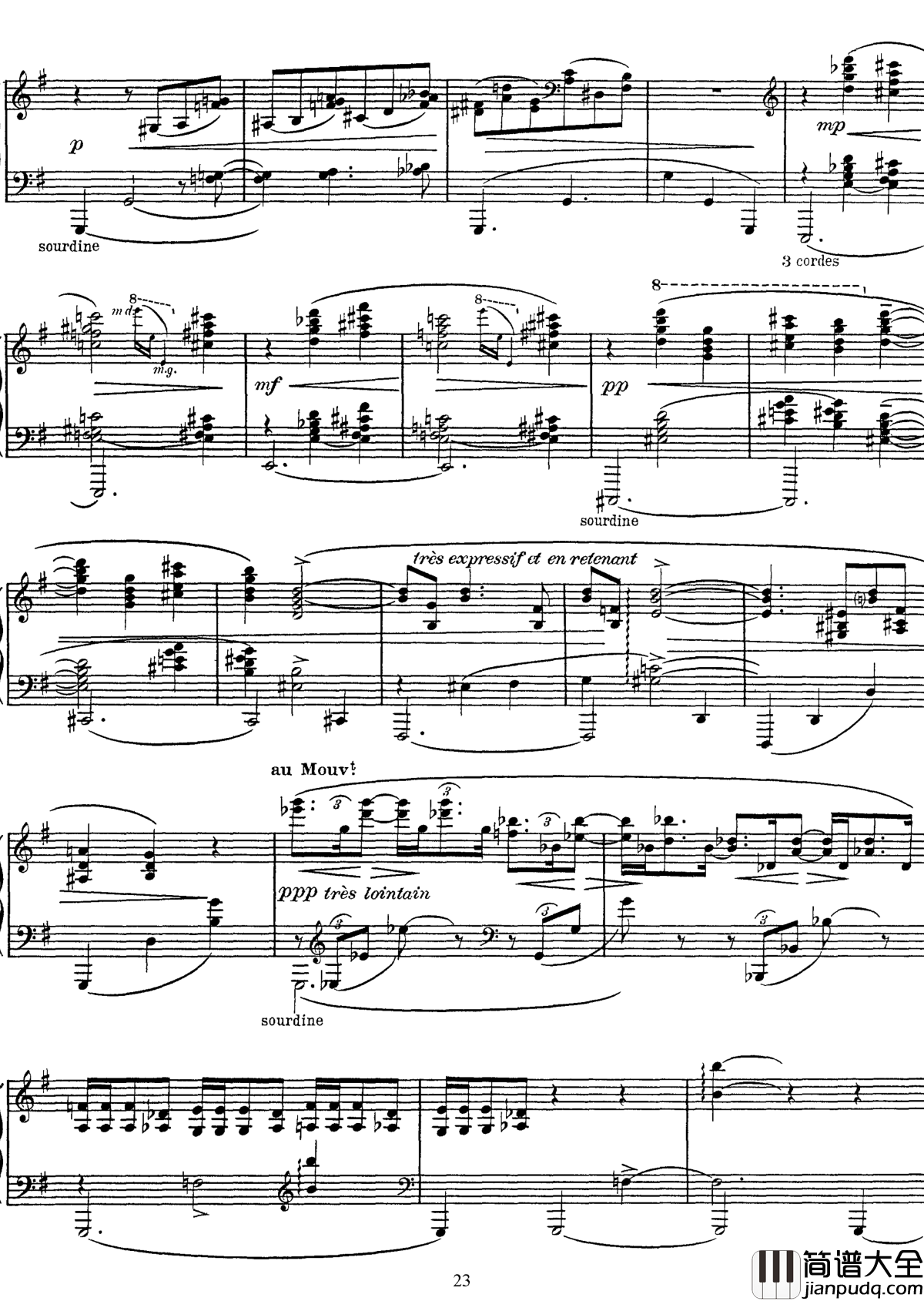 高贵而伤感的圆舞曲钢琴谱_拉威尔_Ravel