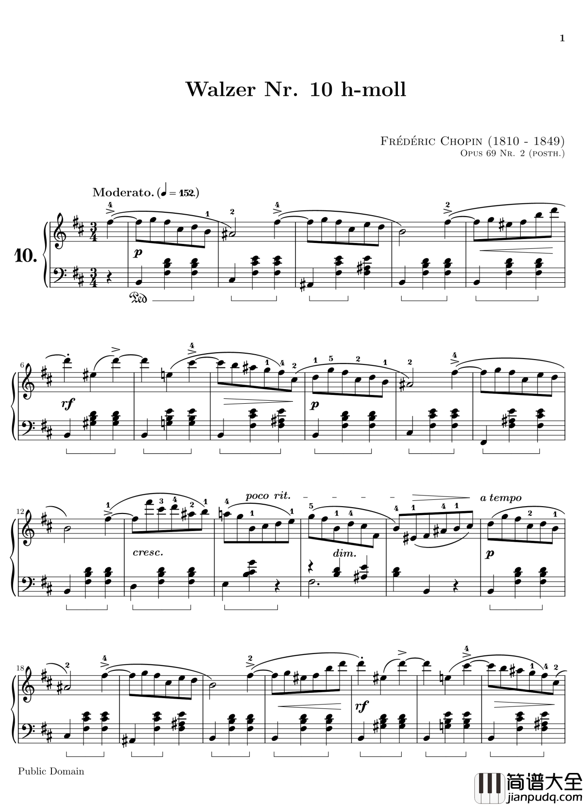 Waltz_Op_69_N_2钢琴谱_肖邦圆舞曲_肖邦_chopin