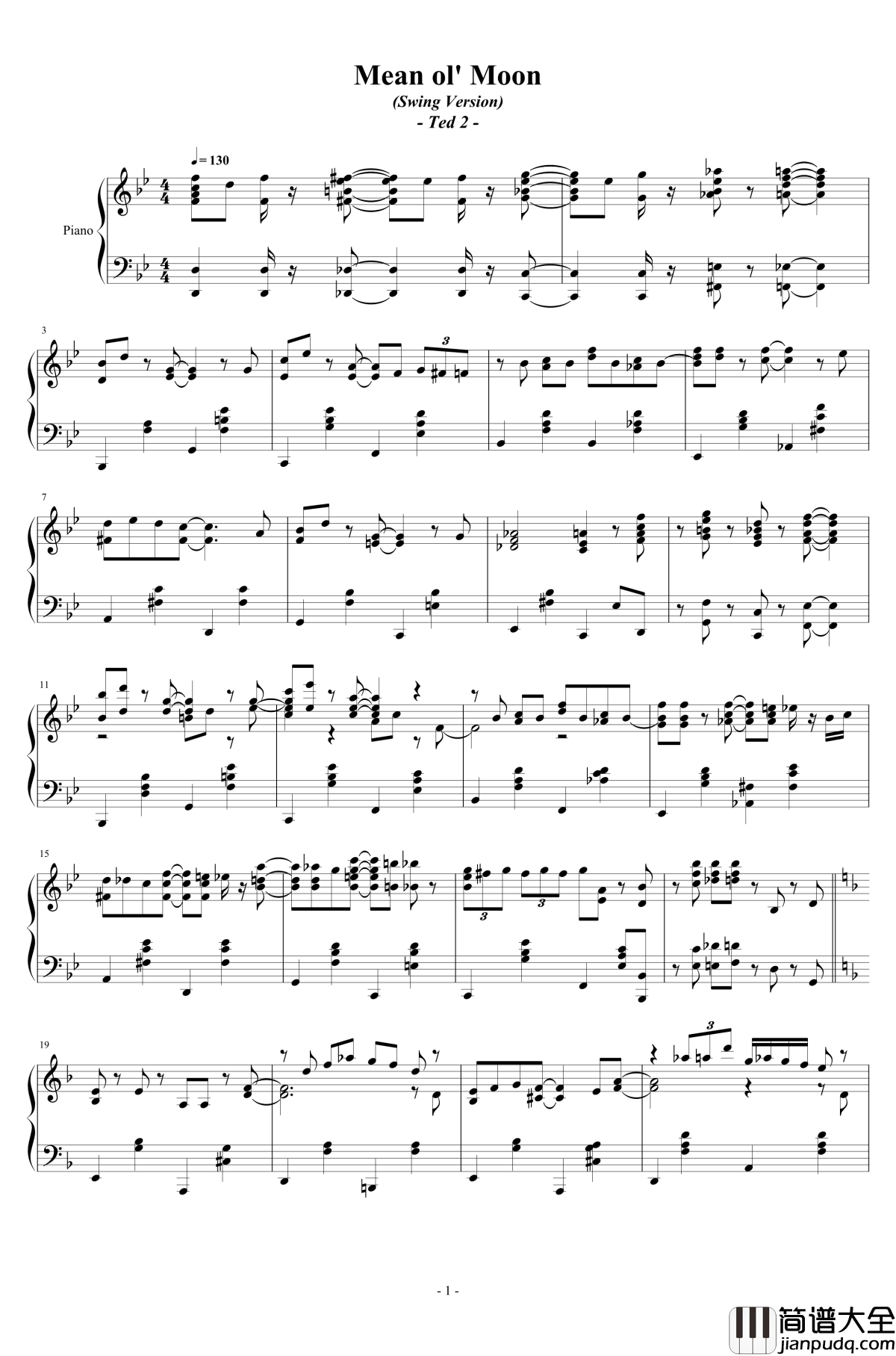 Mean_Ol’_Moon钢琴谱_Swing_Version_泰迪熊2