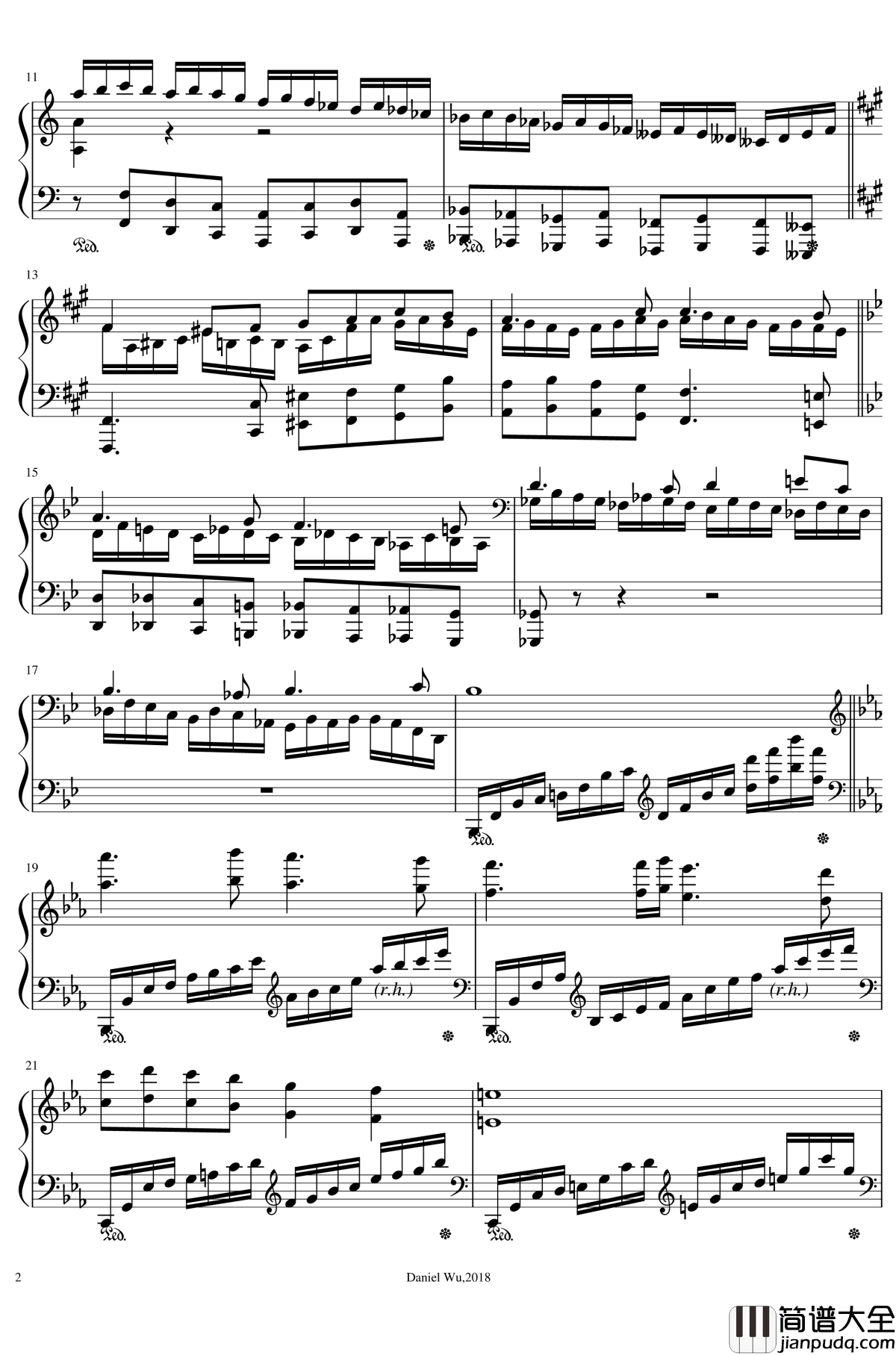 a小调即兴练习曲钢琴谱_DanielInC