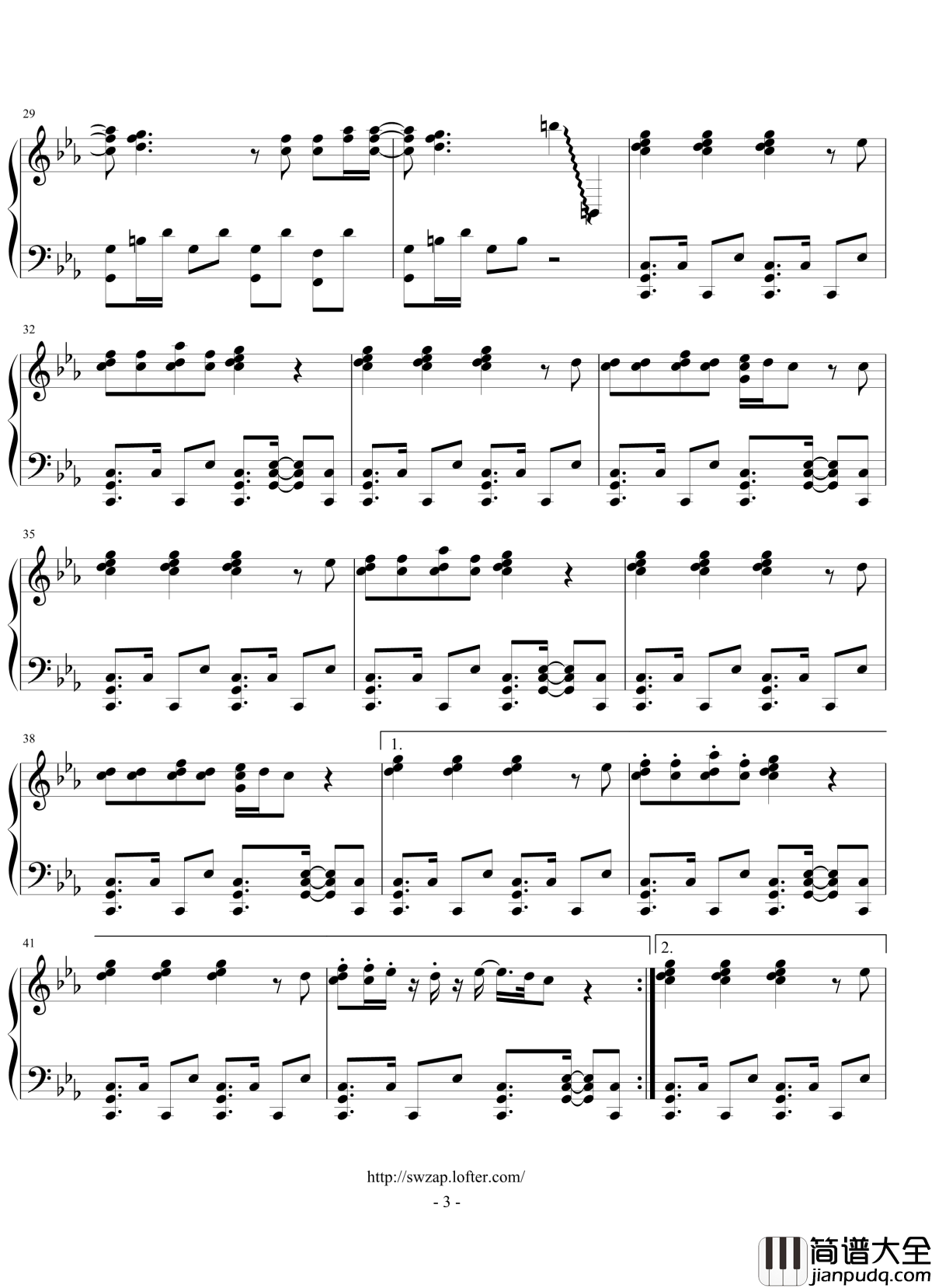 1998年世界杯官方歌曲_生命之杯_钢琴谱_瑞奇.马丁