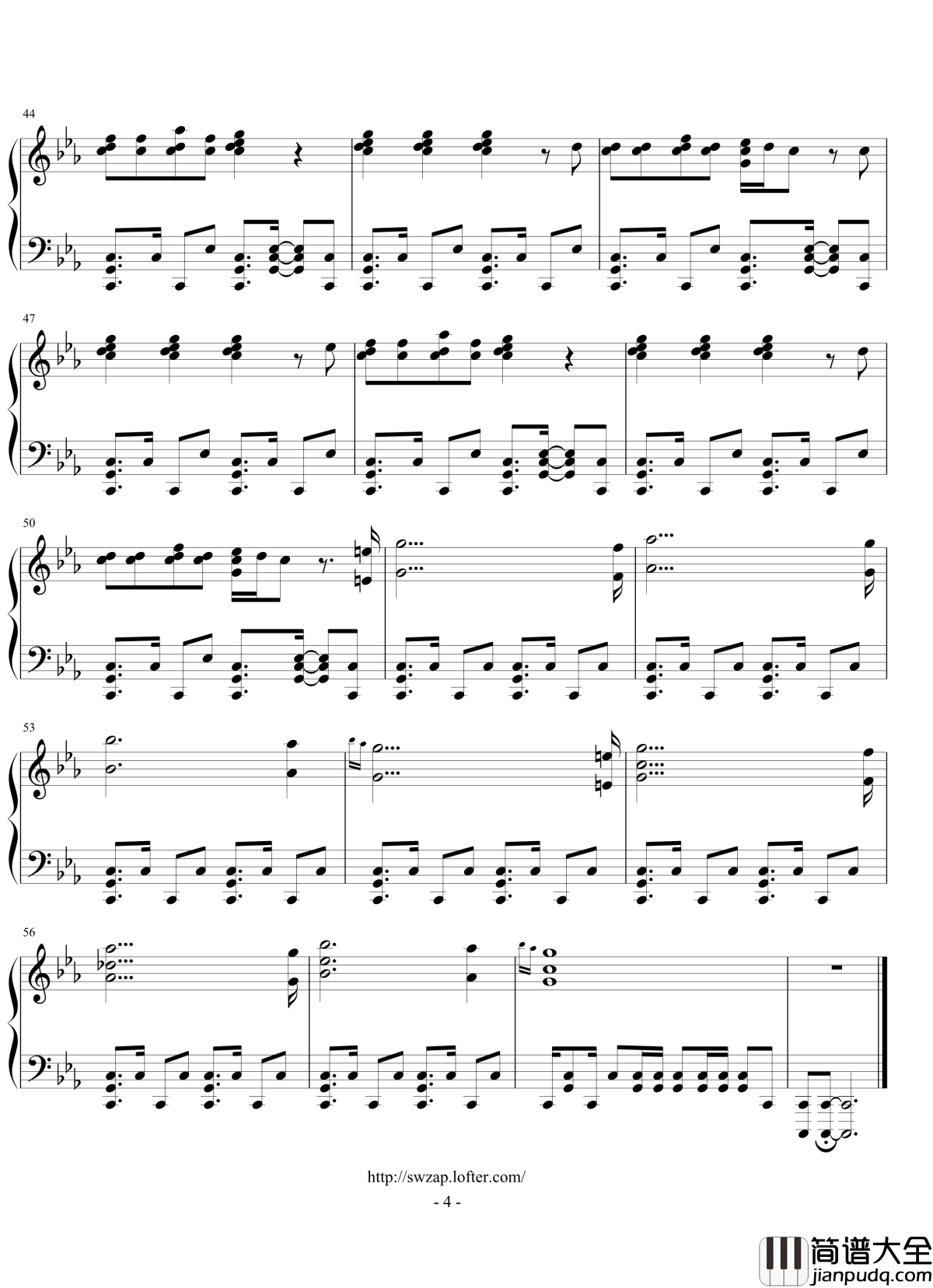 1998年世界杯官方歌曲_生命之杯_钢琴谱_瑞奇.马丁