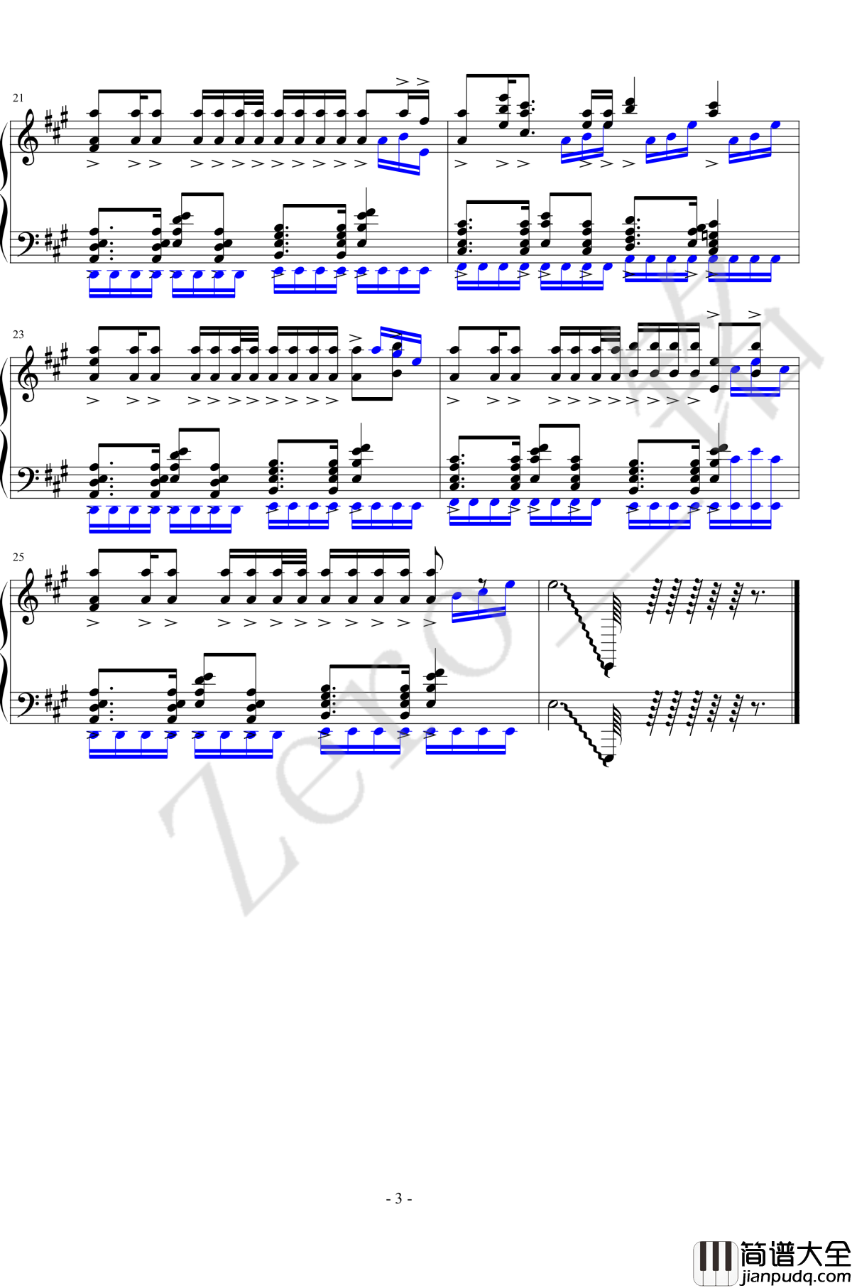 黑凤梨钢琴谱_Z新豪_洛天依