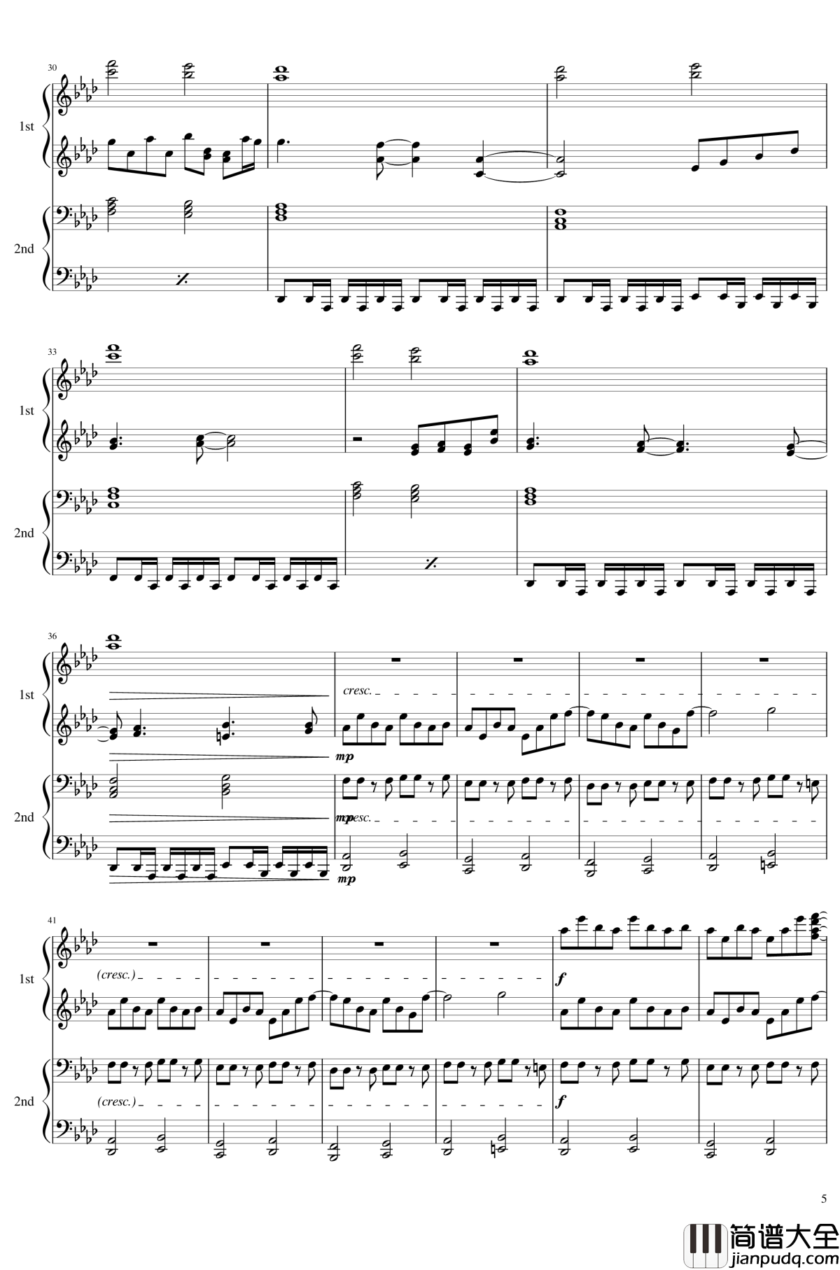 神灵庙全曲钢琴谱_东方project