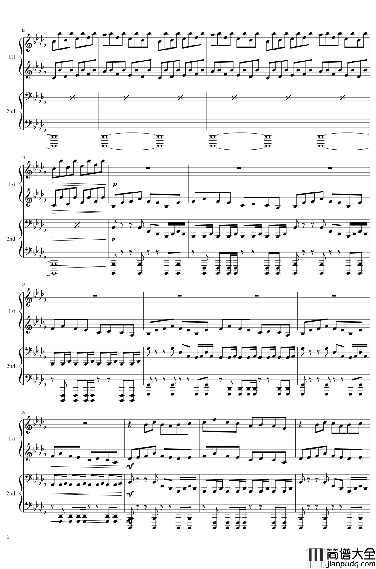 神灵庙全曲钢琴谱_东方project