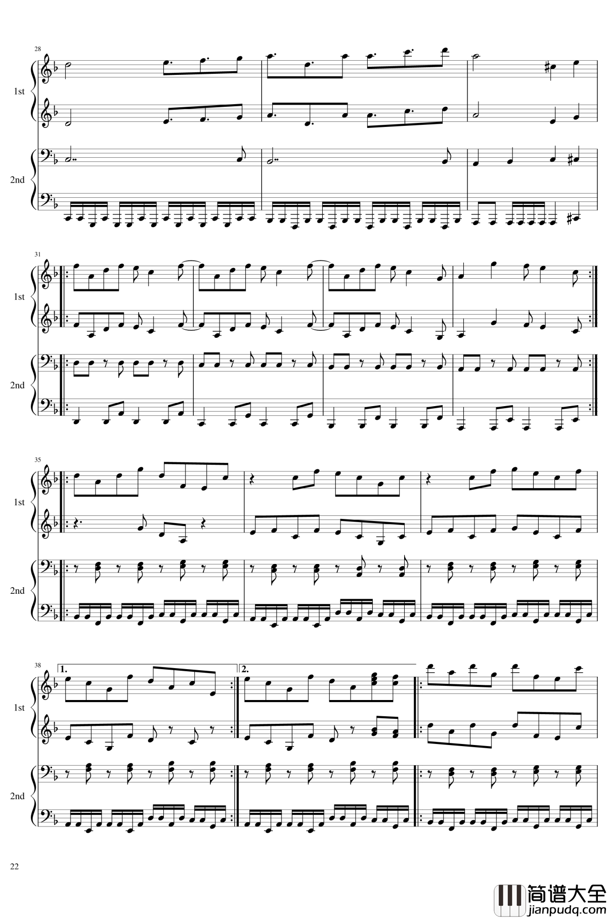 神灵庙全曲钢琴谱_东方project