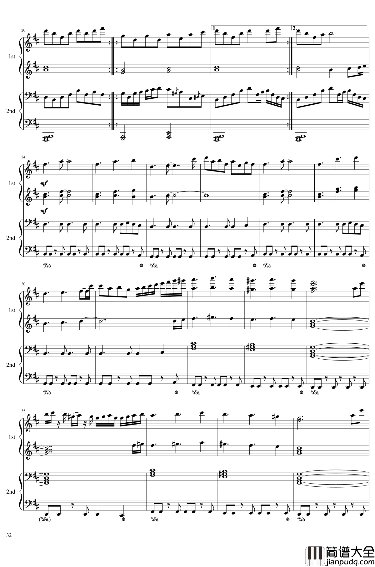 神灵庙全曲钢琴谱_东方project