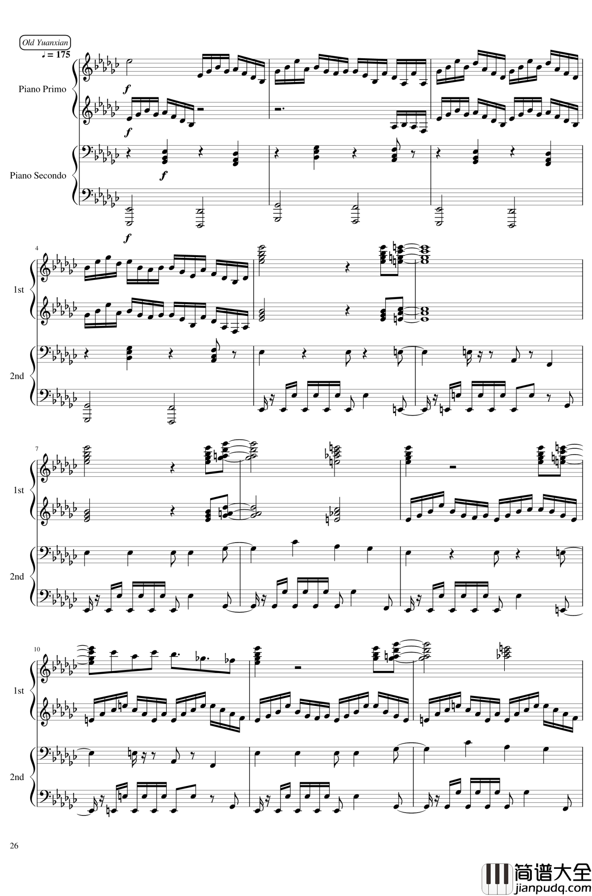 神灵庙全曲钢琴谱_东方project