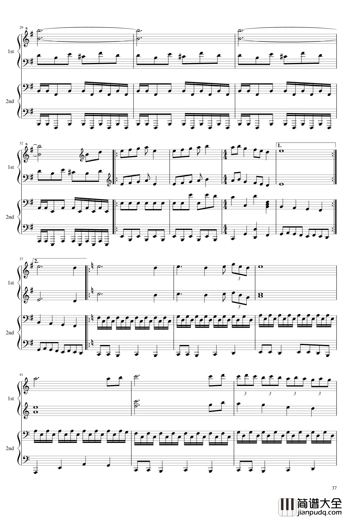 神灵庙全曲钢琴谱_东方project