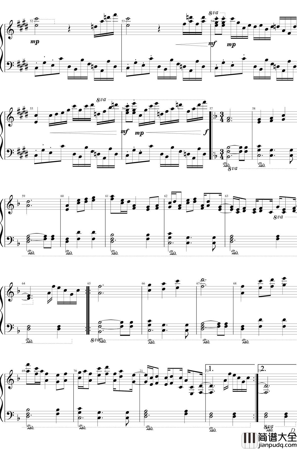 Evening_Star钢琴谱_夜幕降临_东方萃梦想_东方project