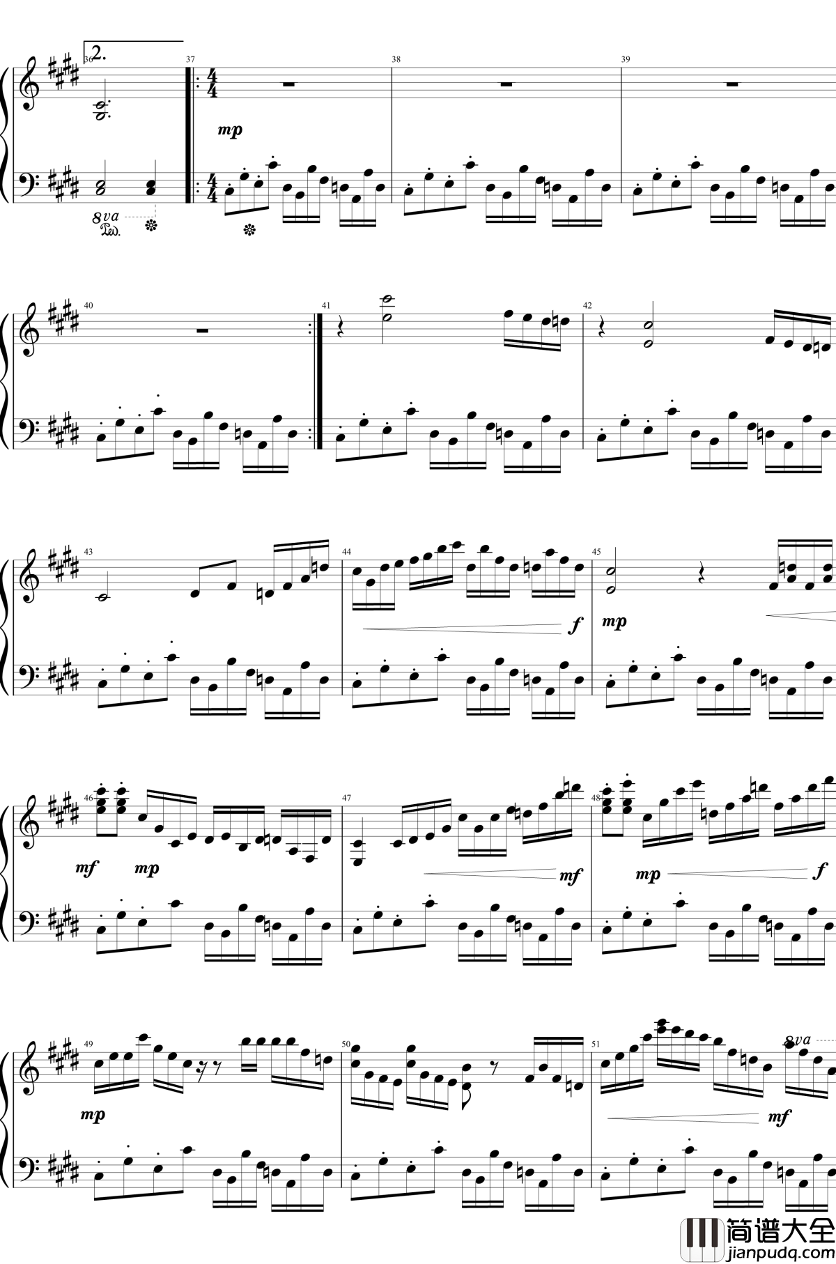 Evening_Star钢琴谱_夜幕降临_东方萃梦想_东方project