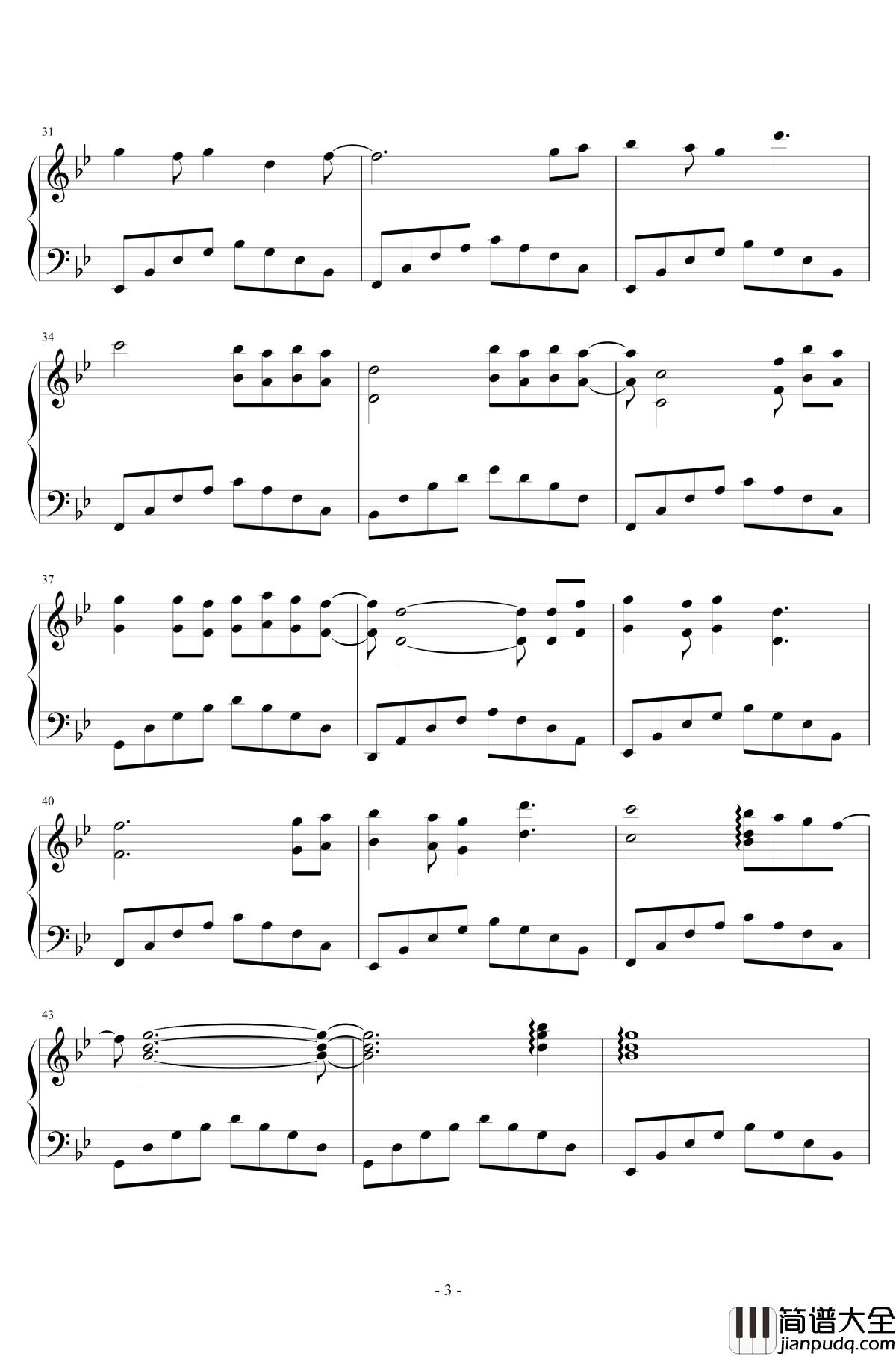 太多_钢琴谱_陈冠蒲