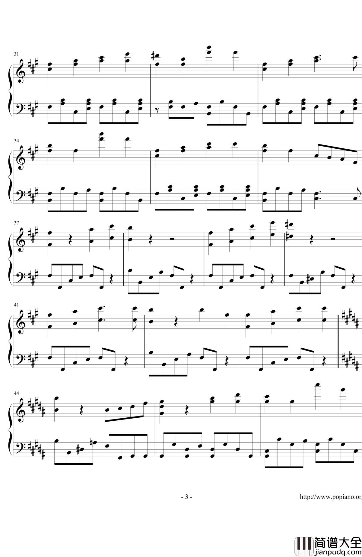 跳舞的线The_Plain钢琴谱_田野