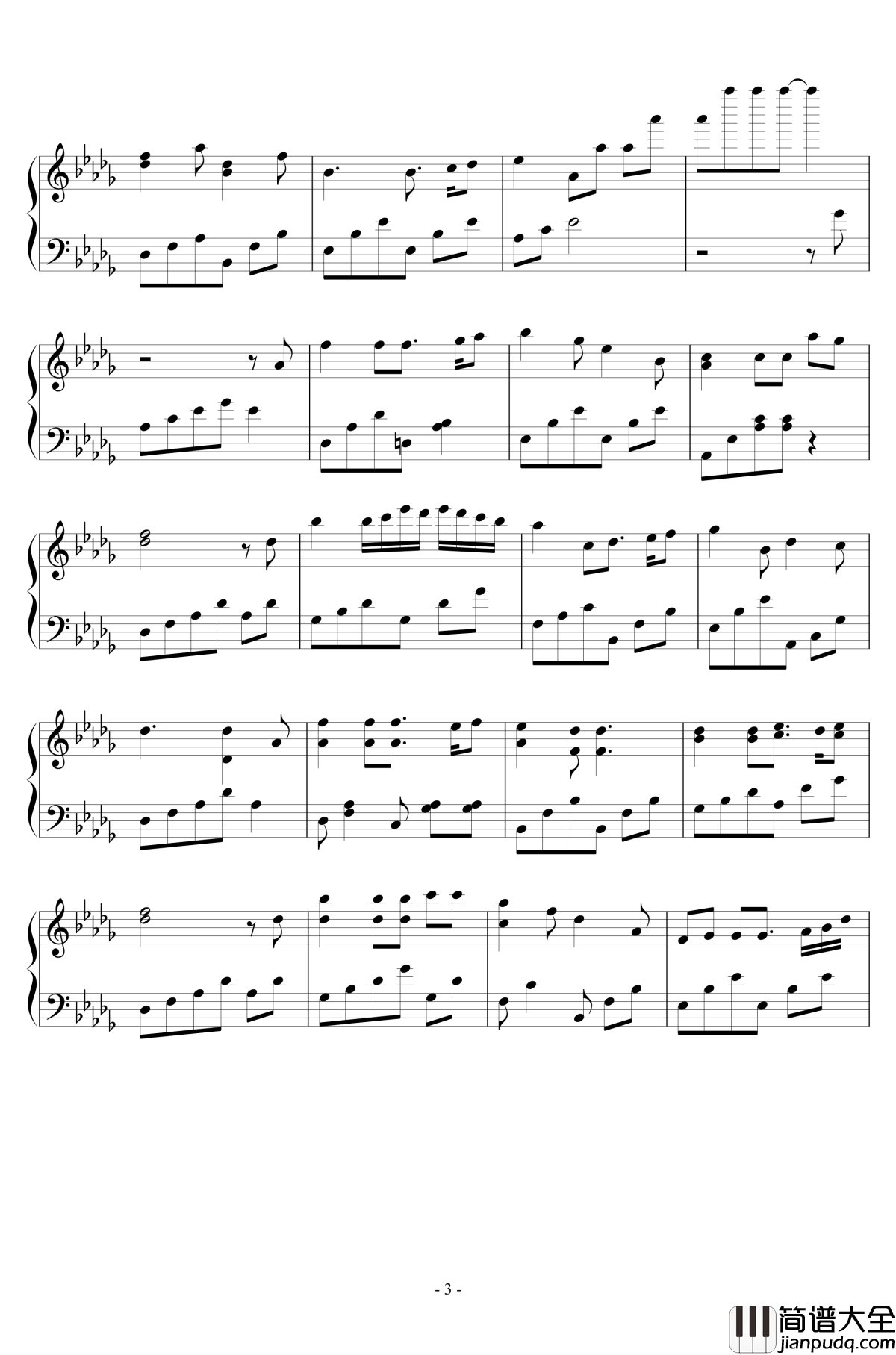 笔头的华尔兹钢琴谱_The_Daydream