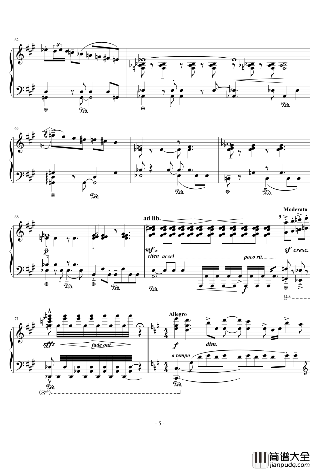 秦时明月BGM钢琴谱_秦时明月_云散月现