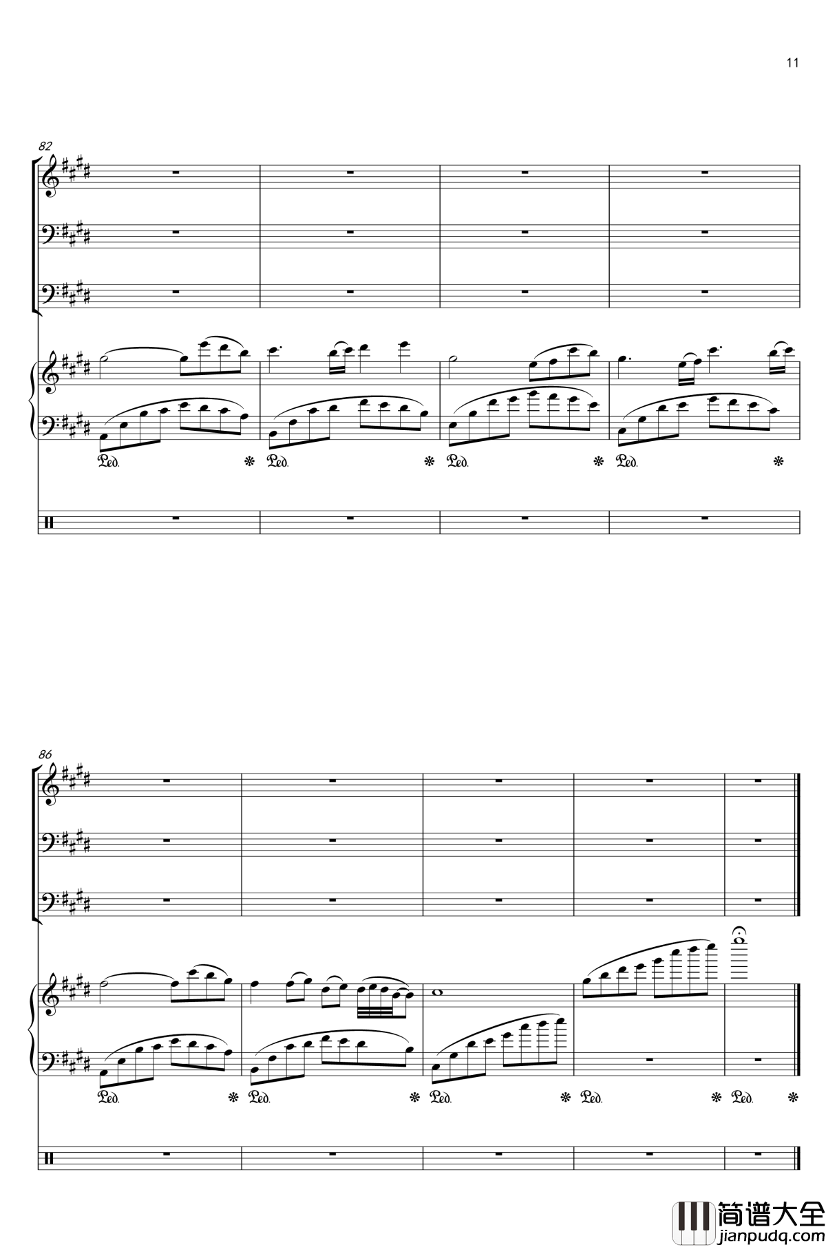 沐雨单言钢琴谱_1037854971